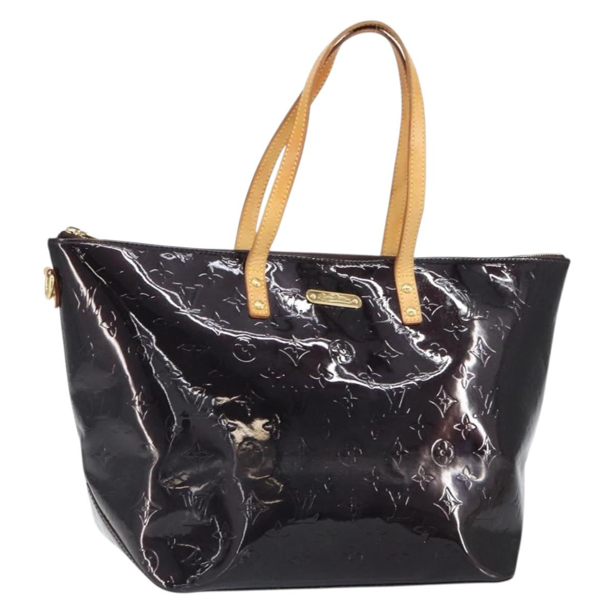 LOUIS VUITTON Monogram Vernis Bellevue GM Tote Bag Amarante M93589 Auth 162091