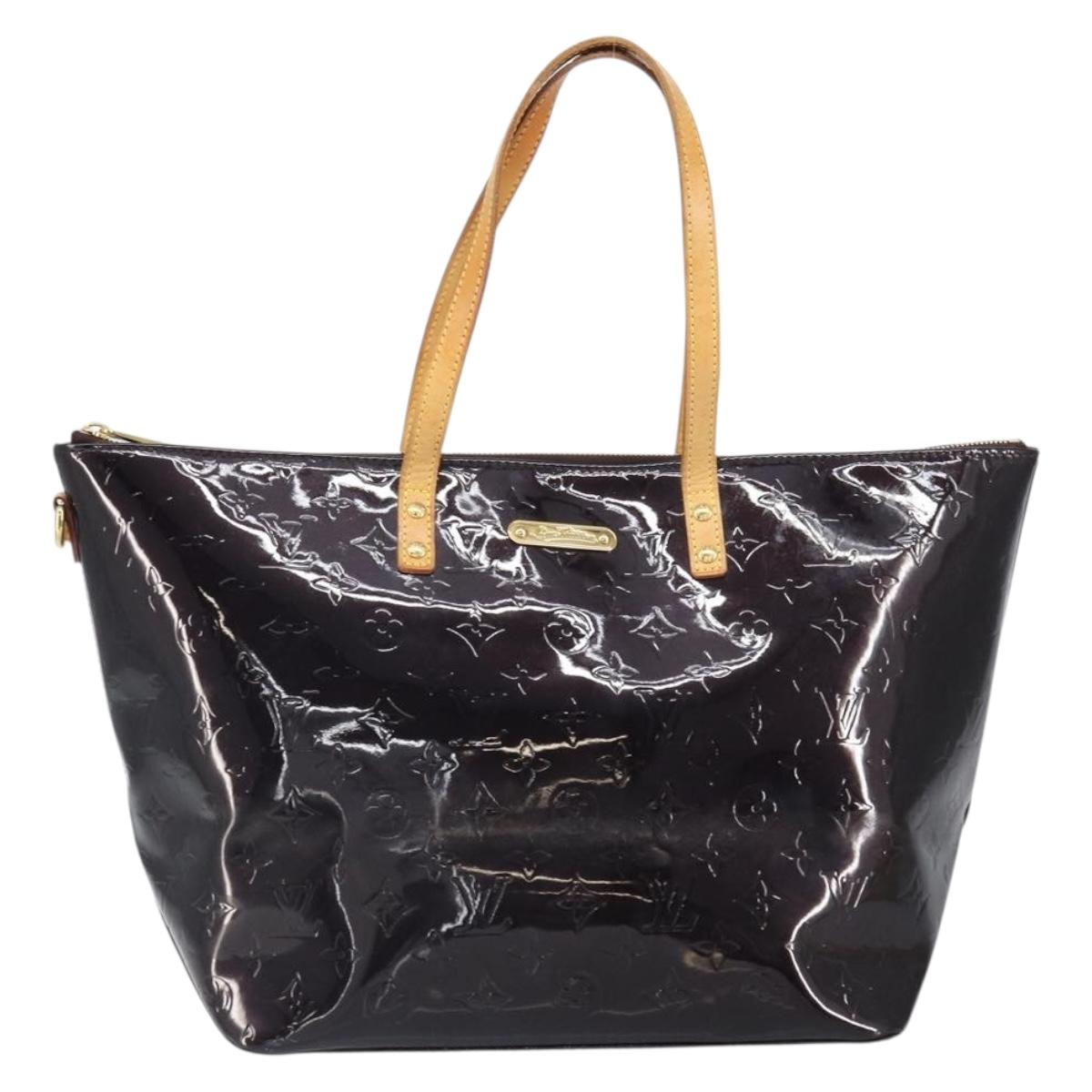 LOUIS VUITTON Monogram Vernis Bellevue GM Tote Bag Amarante M93589 Auth 162091