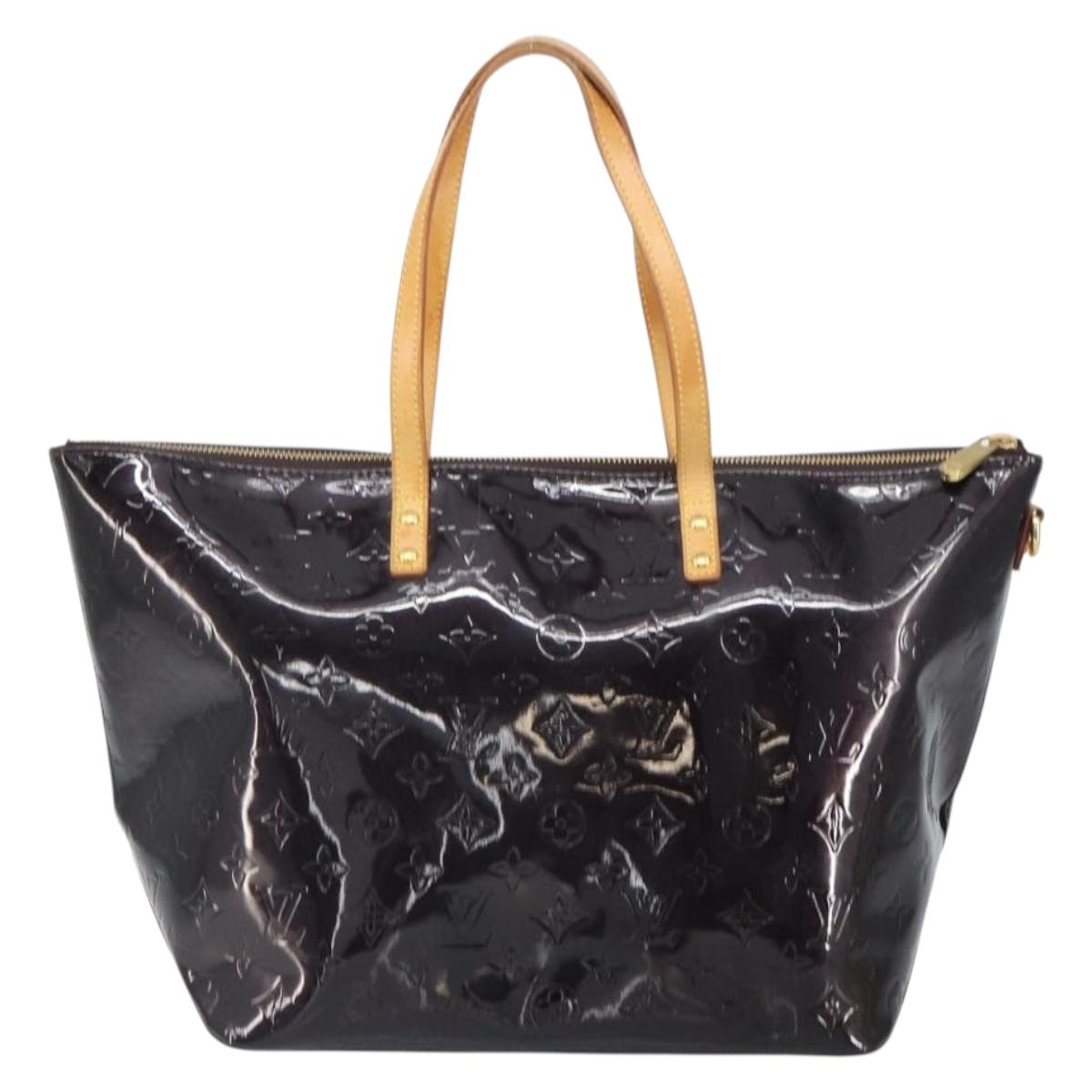 LOUIS VUITTON Monogram Vernis Bellevue GM Tote Bag Amarante M93589 Auth 162091