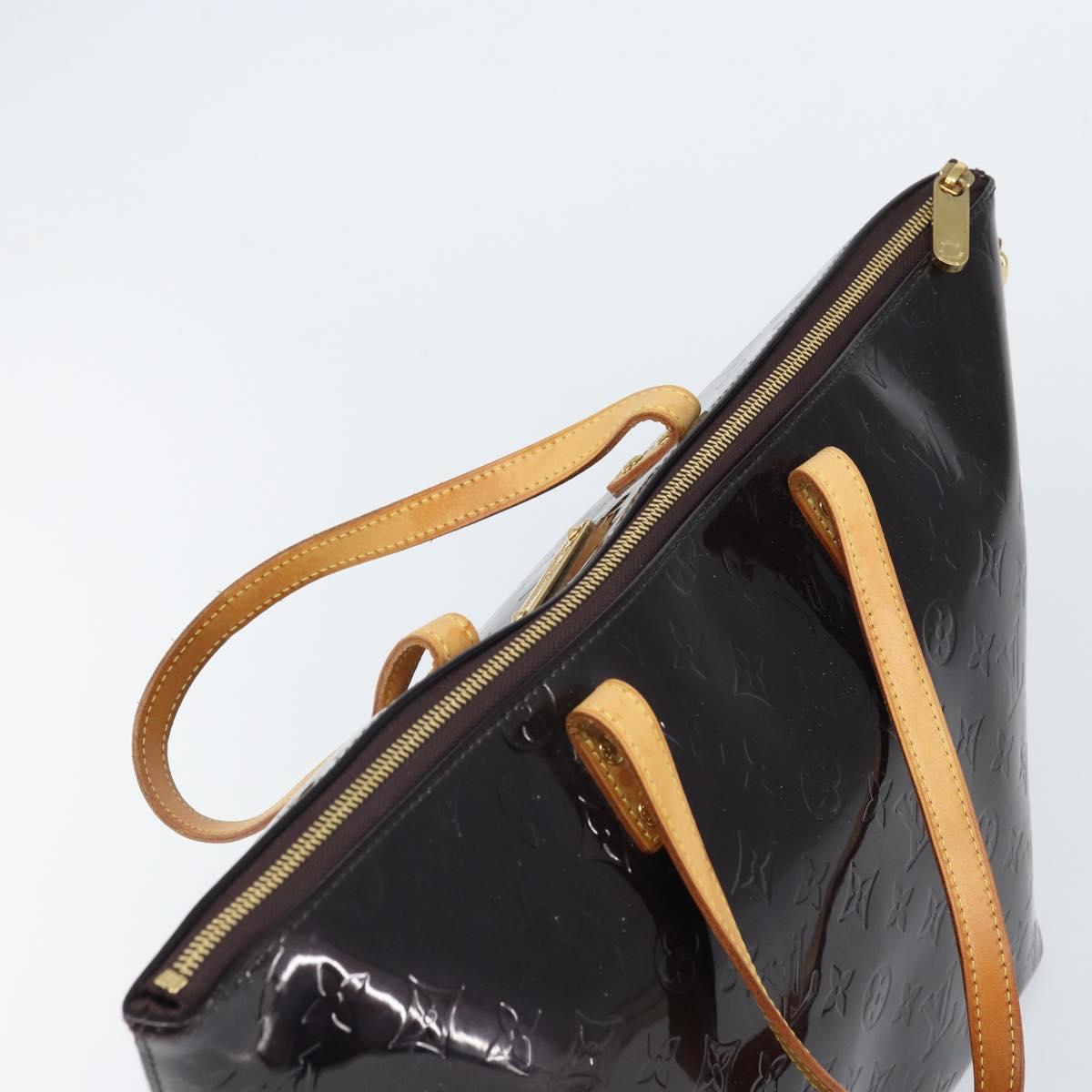 LOUIS VUITTON Monogram Vernis Bellevue GM Tote Bag Amarante M93589 Auth 162091