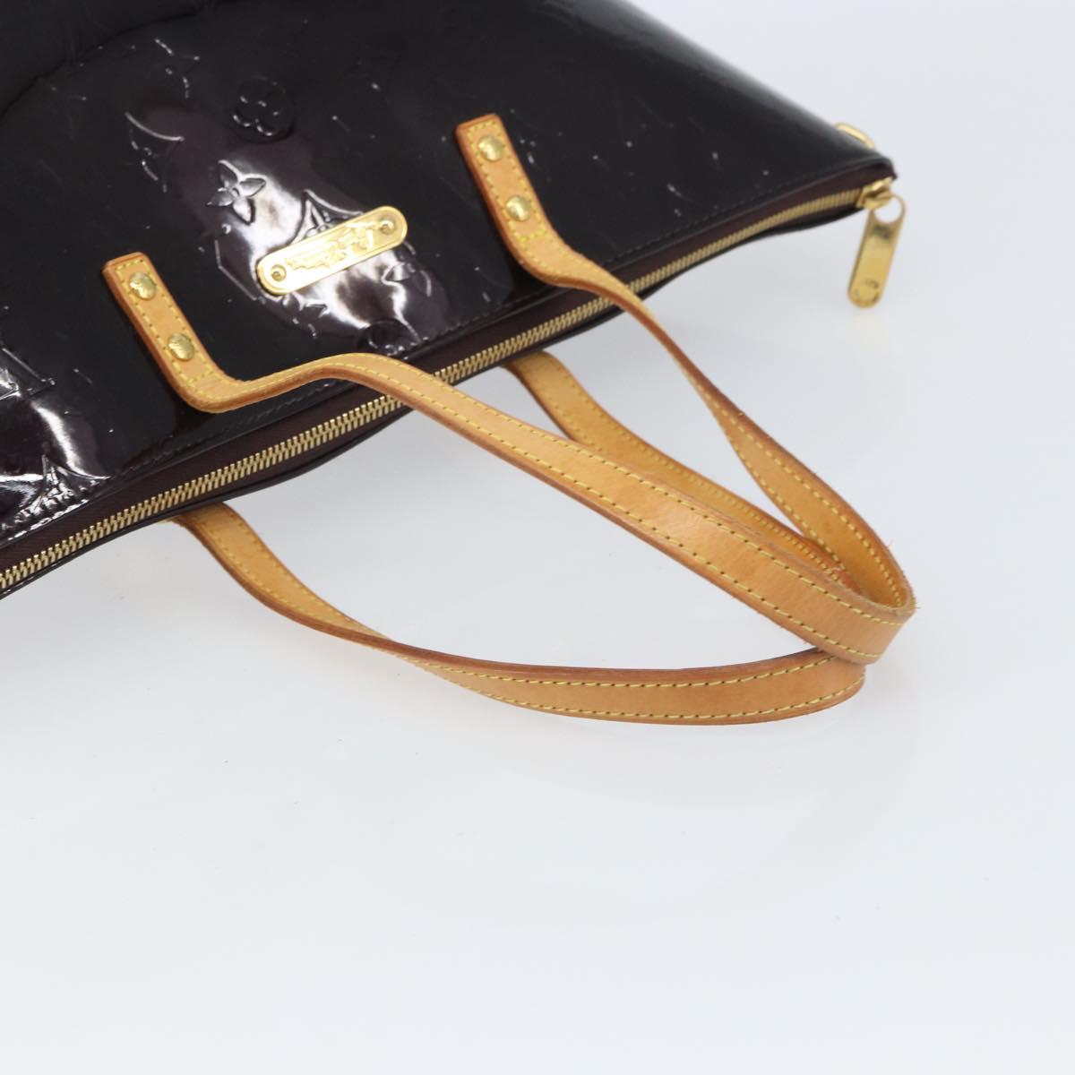 LOUIS VUITTON Monogram Vernis Bellevue GM Tote Bag Amarante M93589 Auth 162091