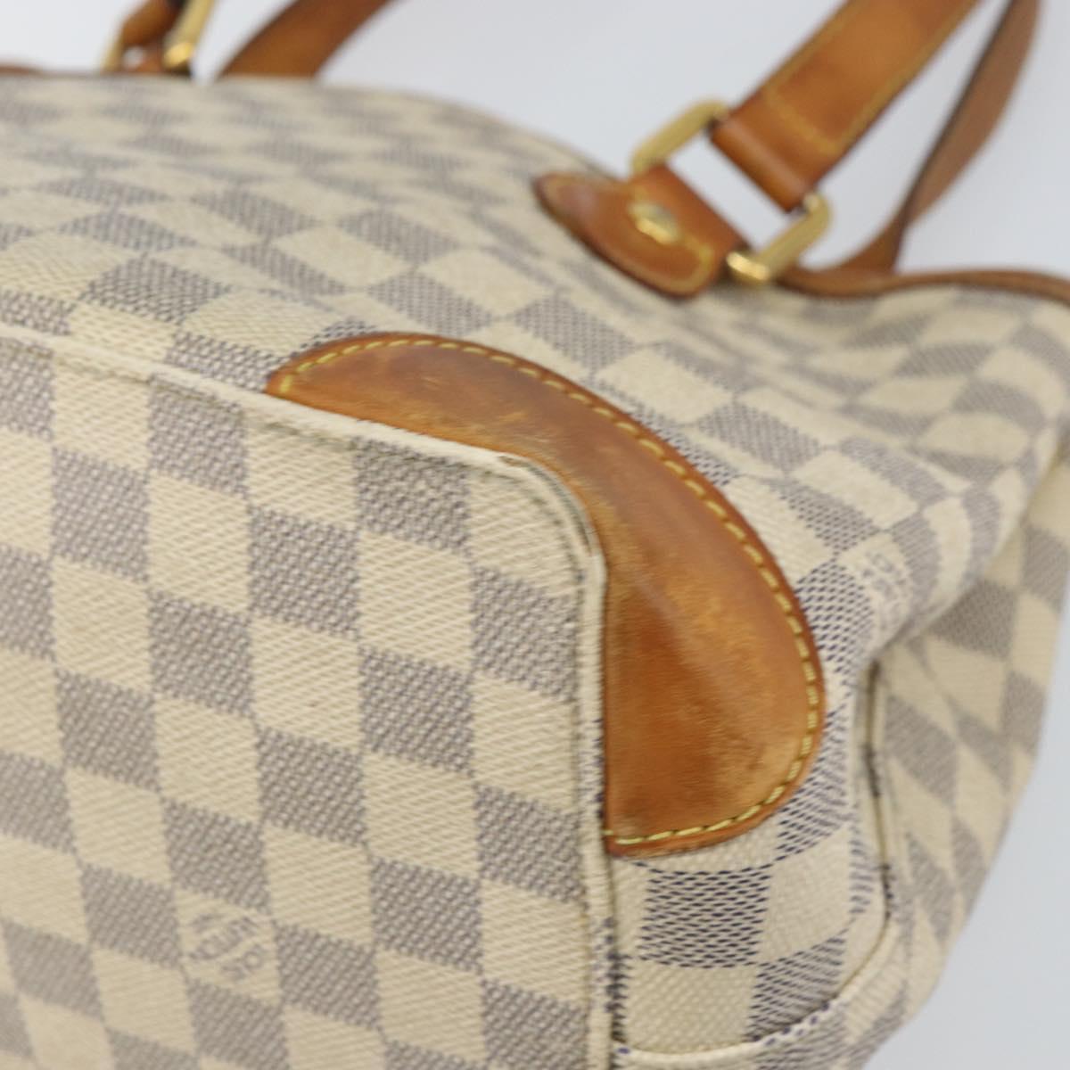 LOUIS VUITTON Damier Azur Hampstead PM Tote Bag N51207 LV Auth 162093