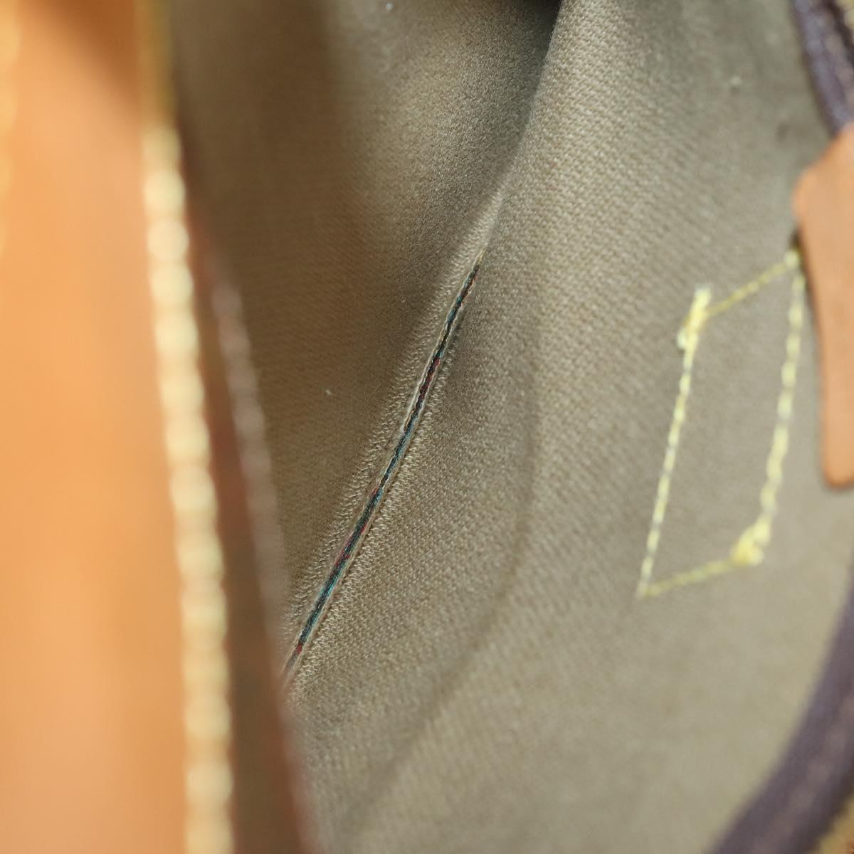 ETRO Paisley Boston Bag PVC Leather Brown Gold Auth 162094