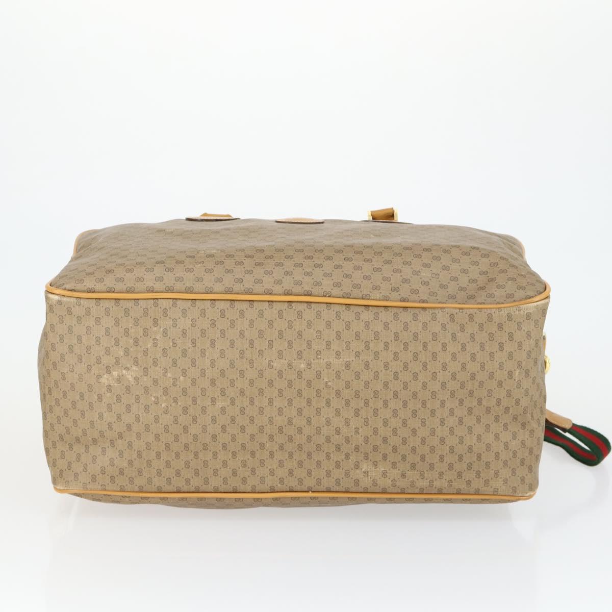 GUCCI Micro GG Supreme Web Sherry Line Bag PVC Beige 012 39 0291 Auth 162095
