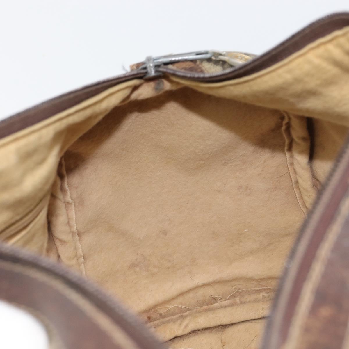 GUCCI GG Supreme Web Sherry Line Bag PVC Beige Gold 012 3842 33 39 Auth 162096