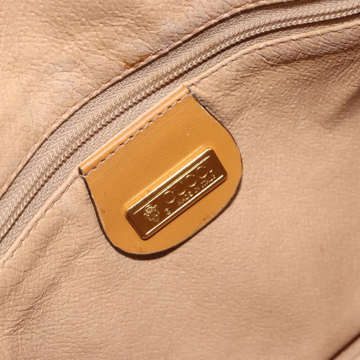 GUCCI Micro GG Supreme Shoulder Bag PVC Beige Gold 007 89 0094 Auth 162099