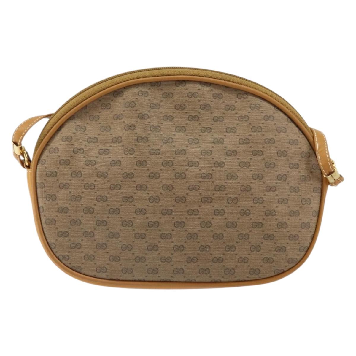 GUCCI Micro GG Supreme Shoulder Bag PVC Beige Gold 007 89 0094 Auth 162099