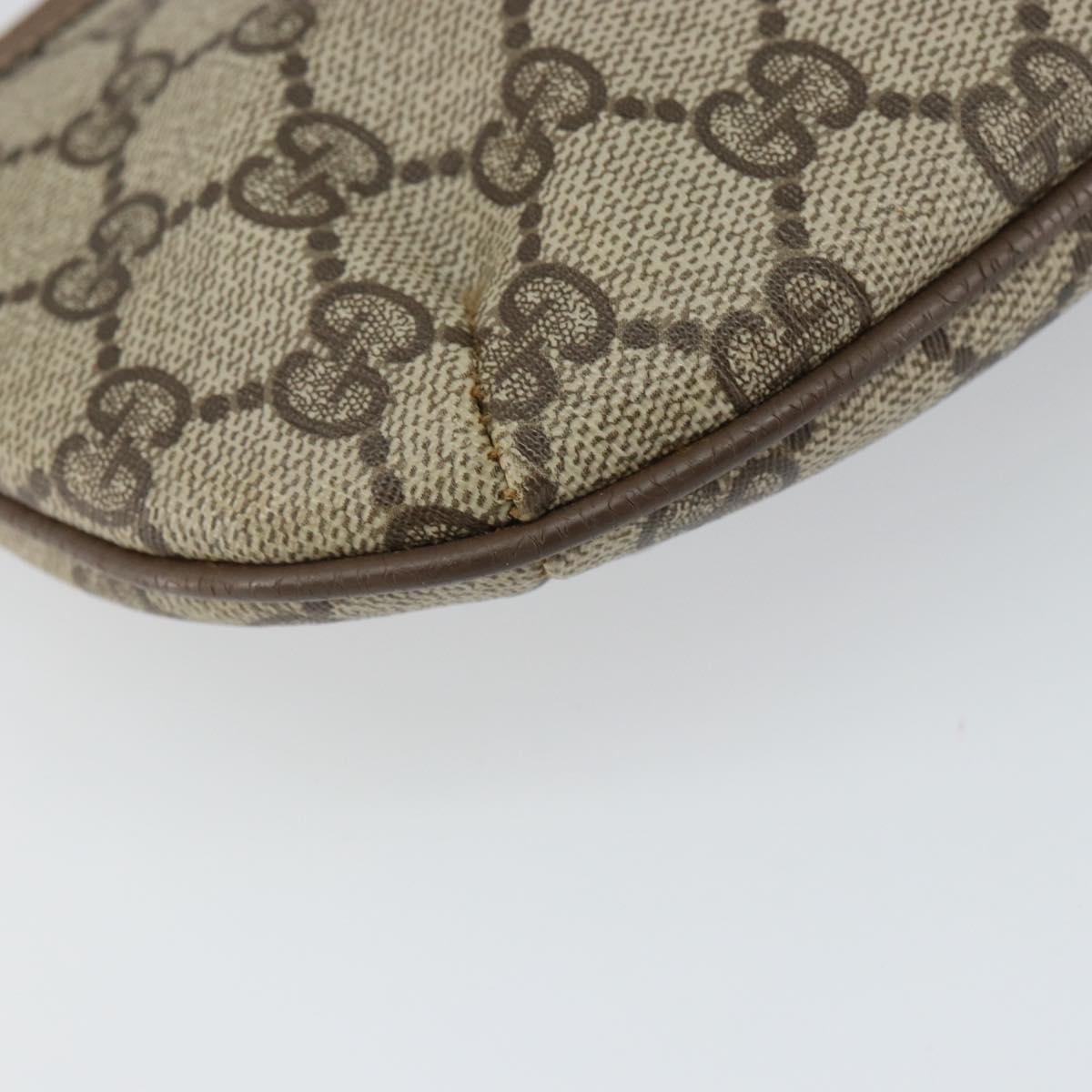 GUCCI GG Supreme Shoulder Bag PVC Beige Gold 904 02 020 Auth 162103