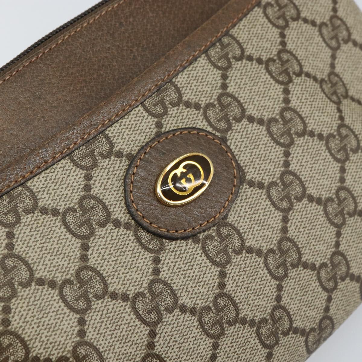 GUCCI GG Supreme Shoulder Bag PVC Beige Gold 904 02 020 Auth 162103