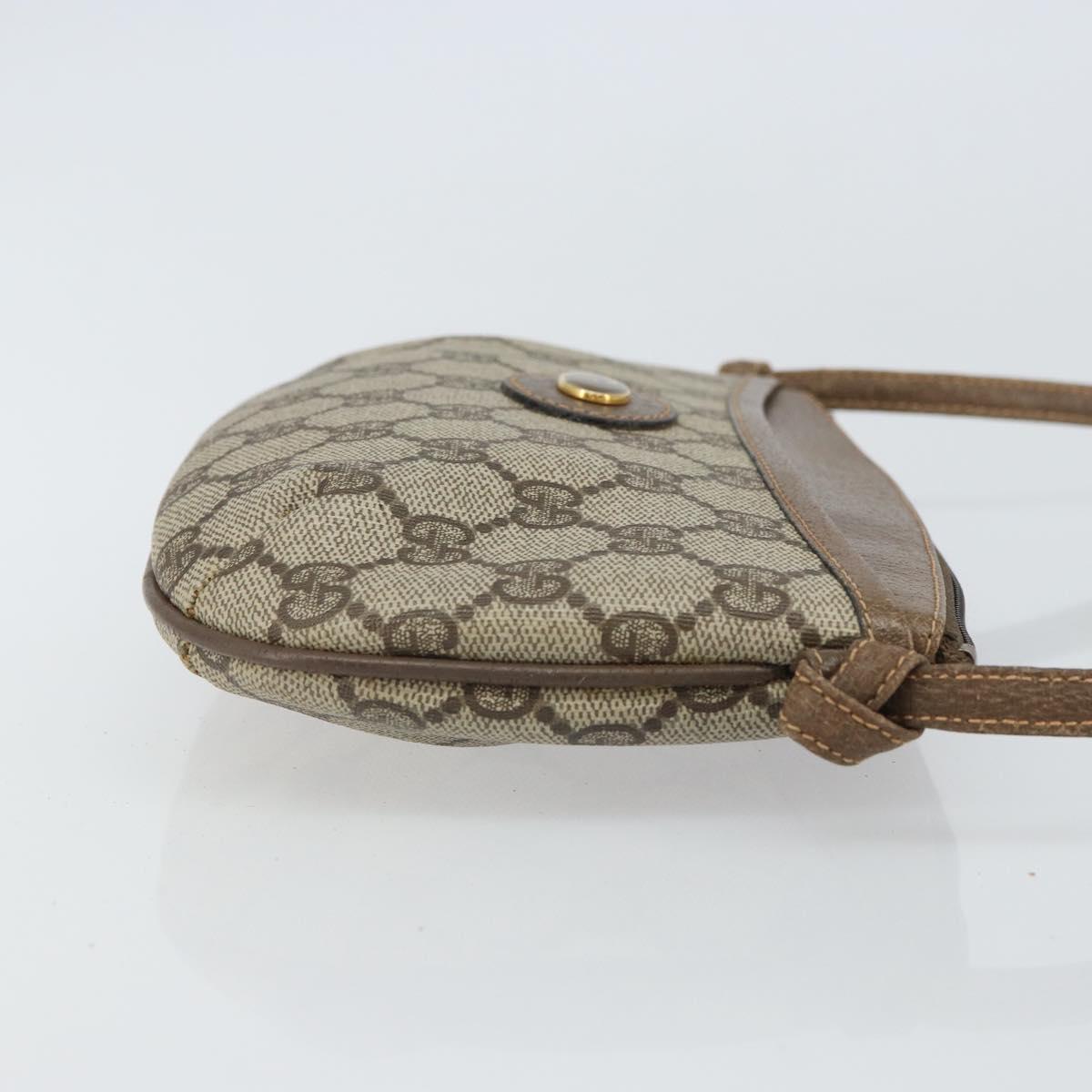 GUCCI GG Supreme Shoulder Bag PVC Beige Gold 904 02 020 Auth 162103