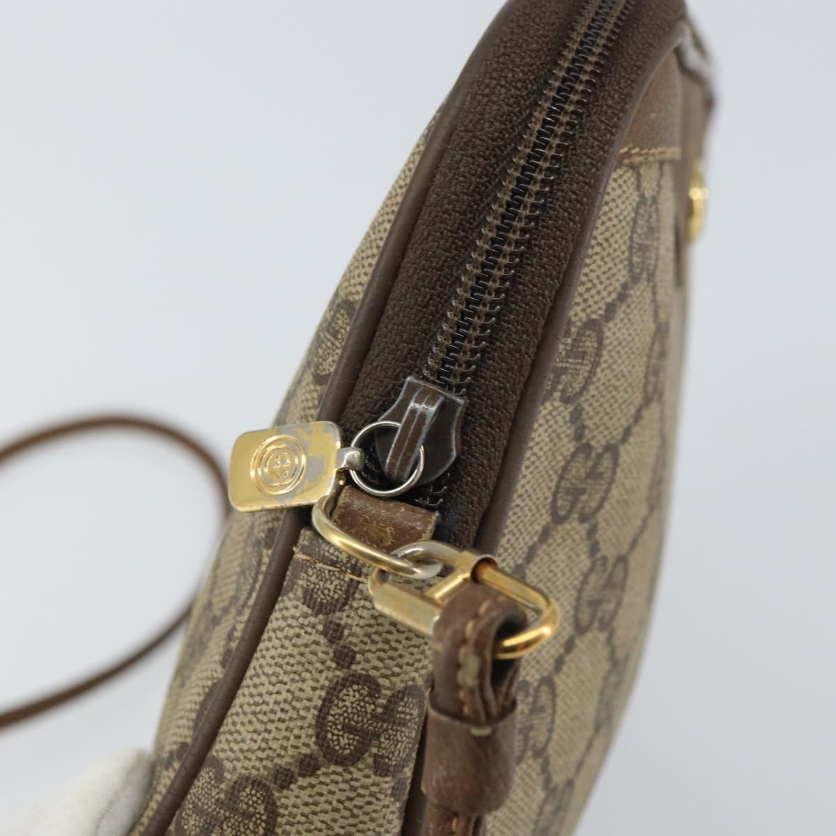 GUCCI GG Supreme Shoulder Bag PVC Beige Gold 56 02 068 Auth 162104