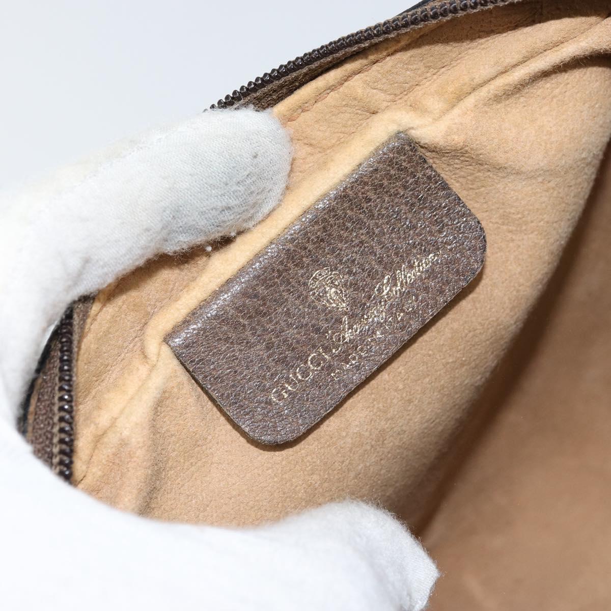 GUCCI GG Supreme Web Sherry Line Clutch Bag PVC Beige Gold 89 01 012 Auth 162106