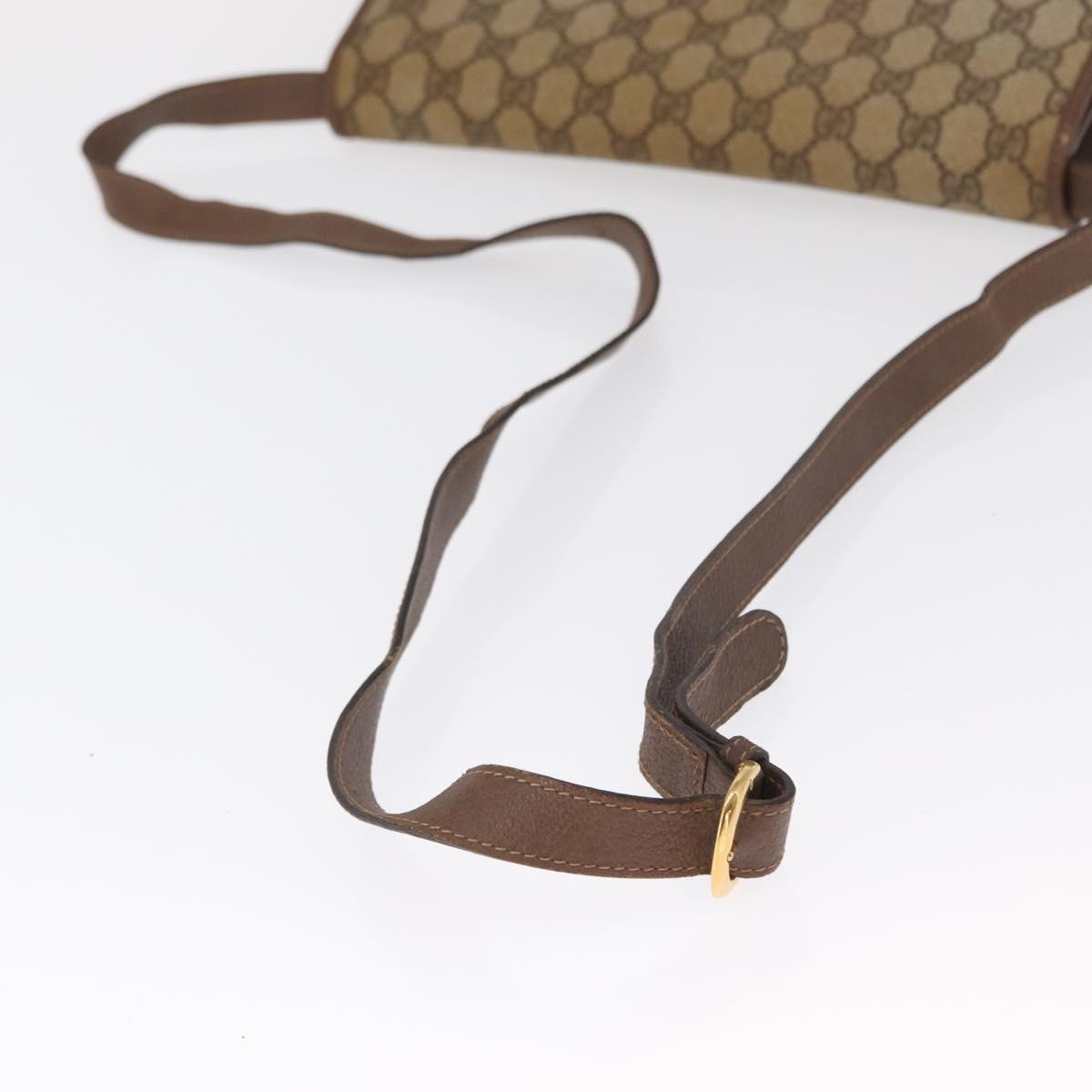 GUCCI GG Supreme Shoulder Bag PVC Beige Gold 004 115 6197 Auth 162108