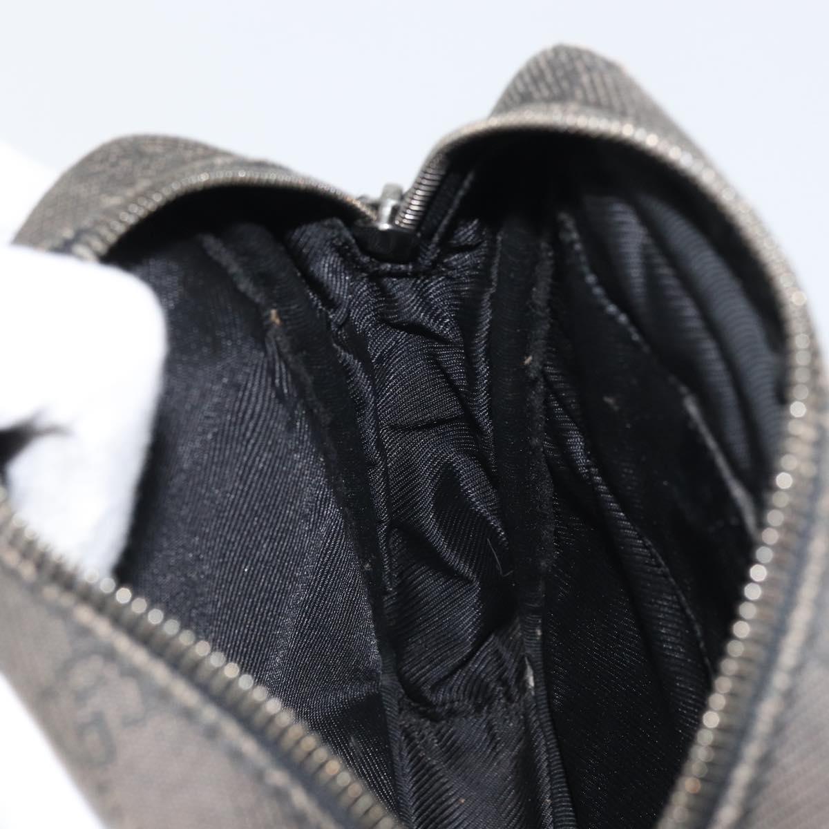 GUCCI GG Canvas Shoulder Bag Black Silver 101680 Auth 162111