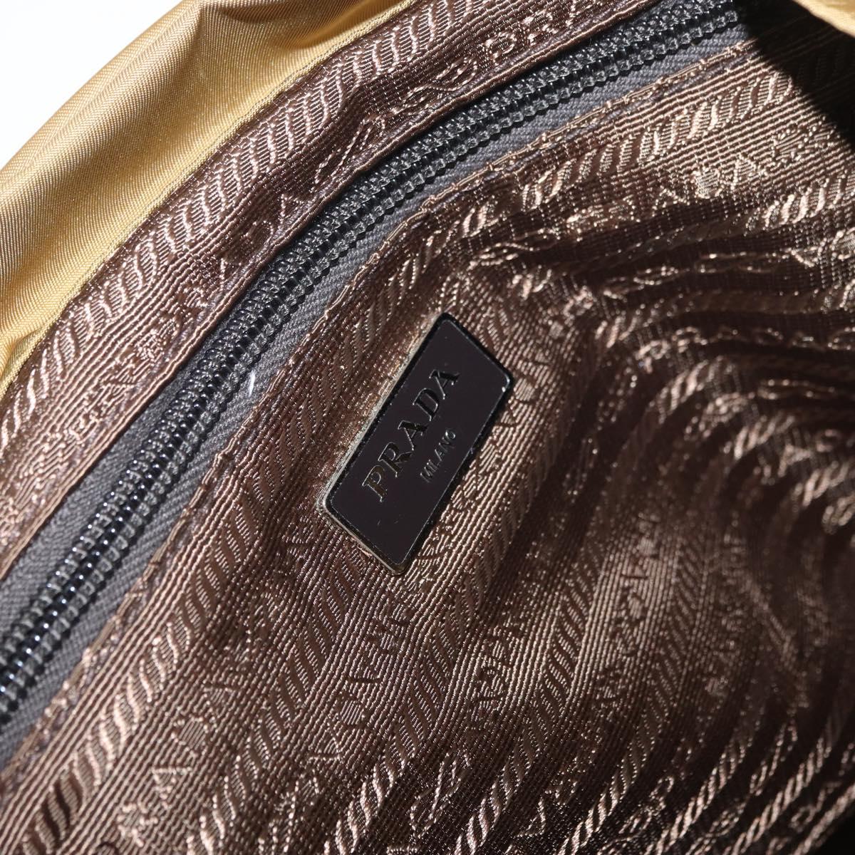 PRADA Backpack Nylon Beige Silver Auth 162129