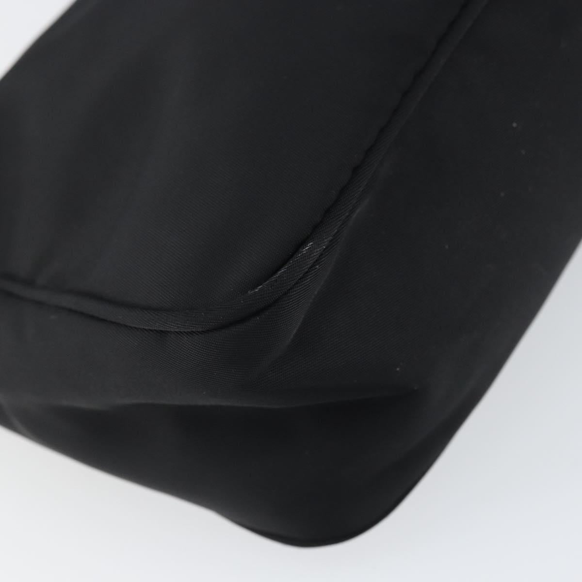 PRADA Hand Bag Nylon Black Auth 162139