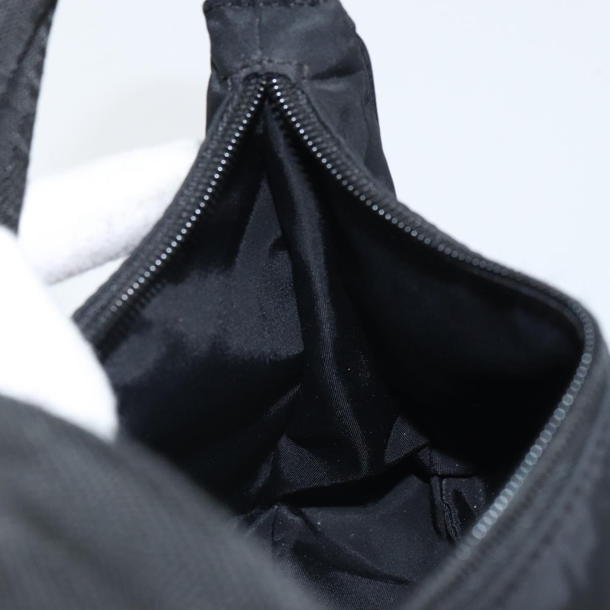 PRADA Hand Bag Nylon Black Auth 162139