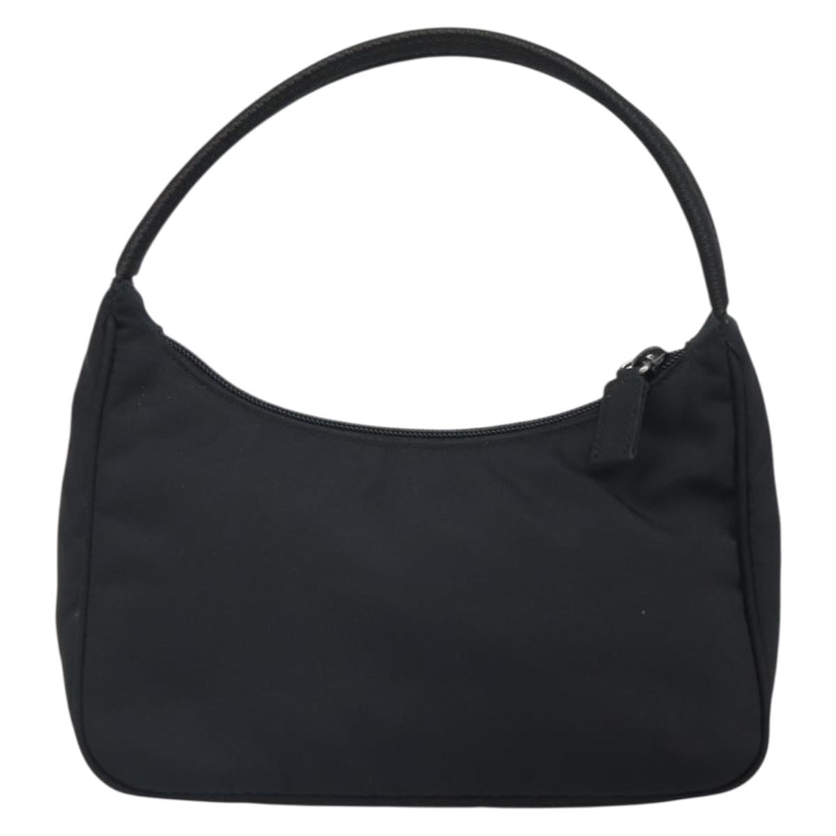 PRADA Hand Bag Nylon Black Auth 162139
