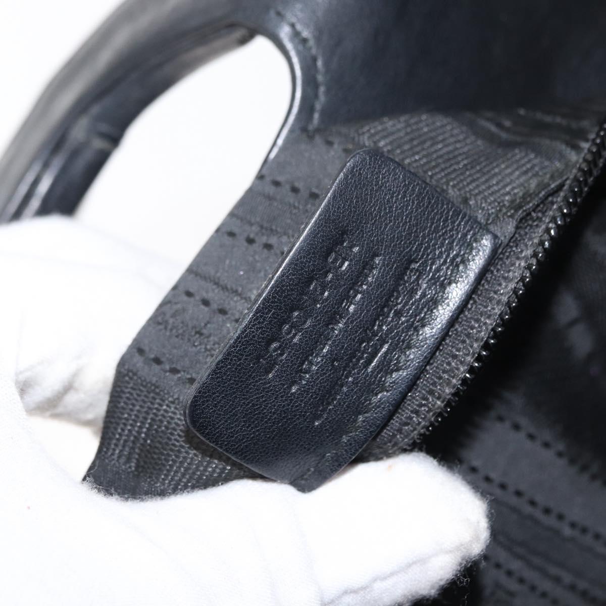 Salvatore Ferragamo Gancini Tote Bag Leather 2way Black Gold Auth 162147