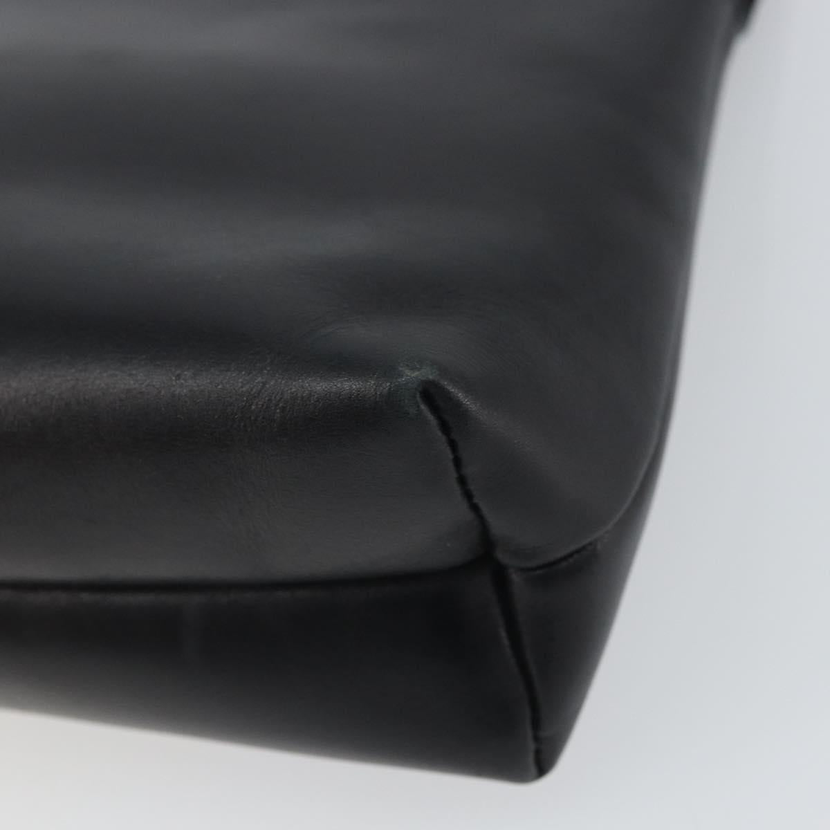Salvatore Ferragamo Vala Shoulder Bag Leather Black Gold Auth 162154