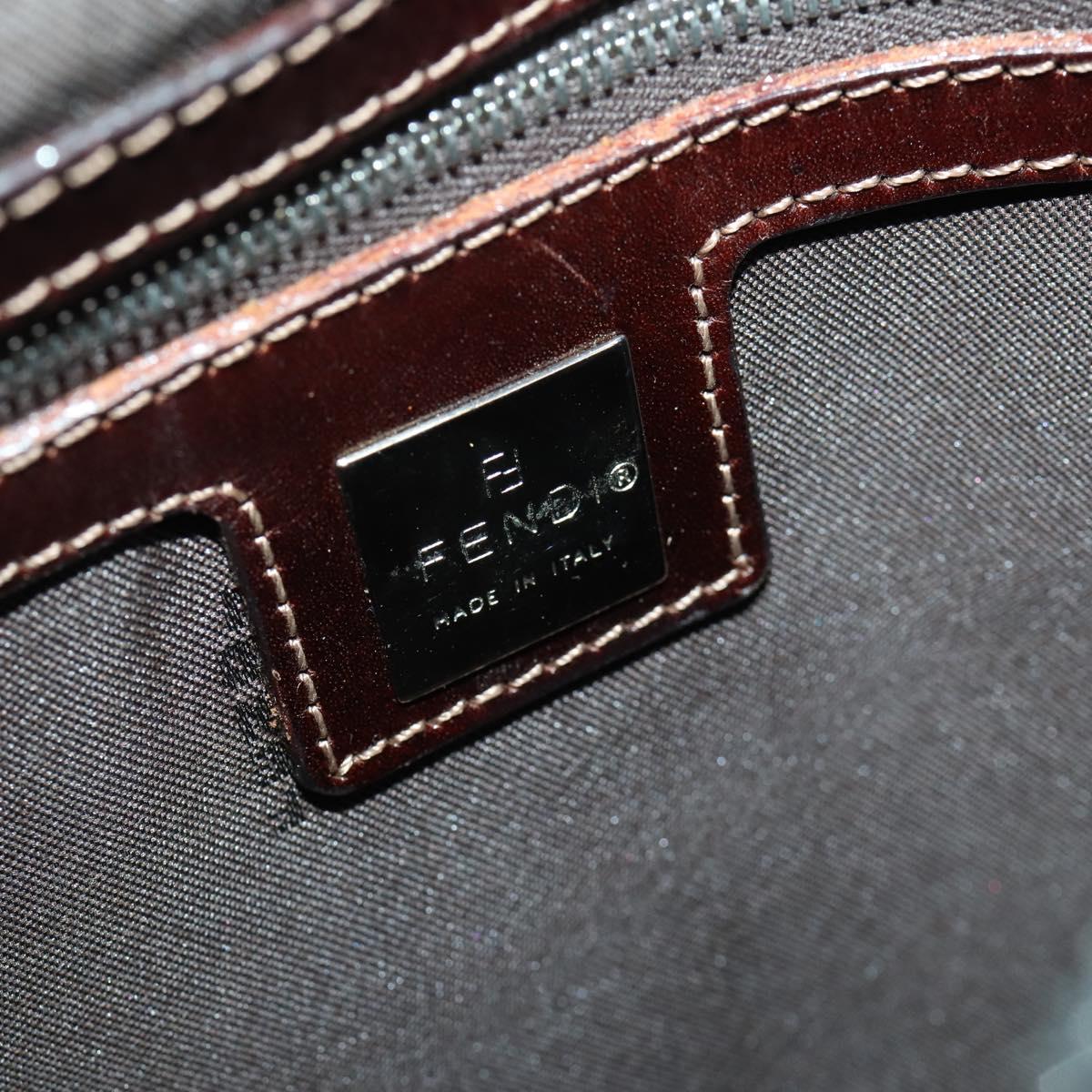 FENDI Shoulder Bag Denim Blue Silver Auth 162175