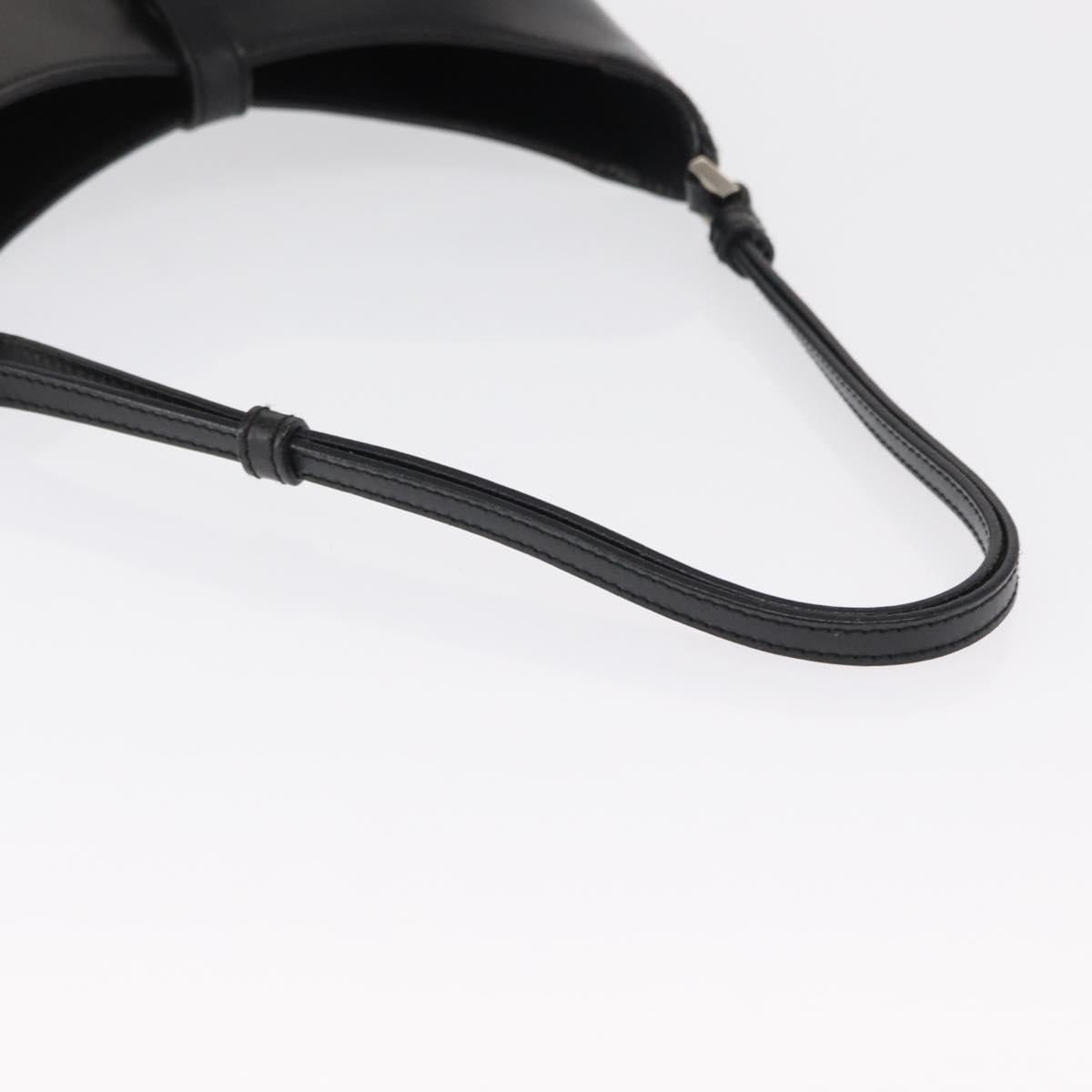 GUCCI Jackie Shoulder Bag Leather Black Silver 001 3875 Auth 162181