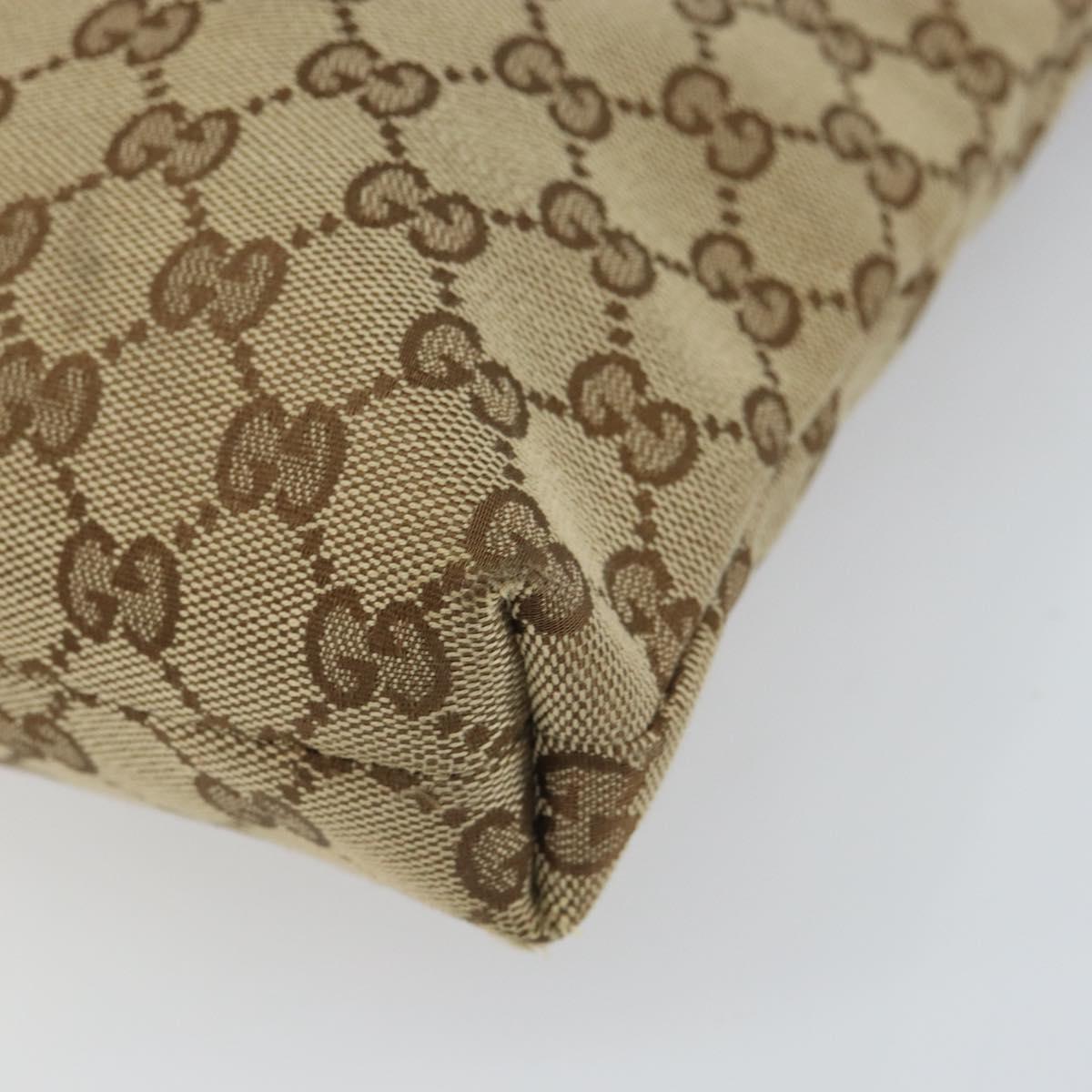 GUCCI GG Canvas Shoulder Bag Beige Gold 388924 Auth 162188