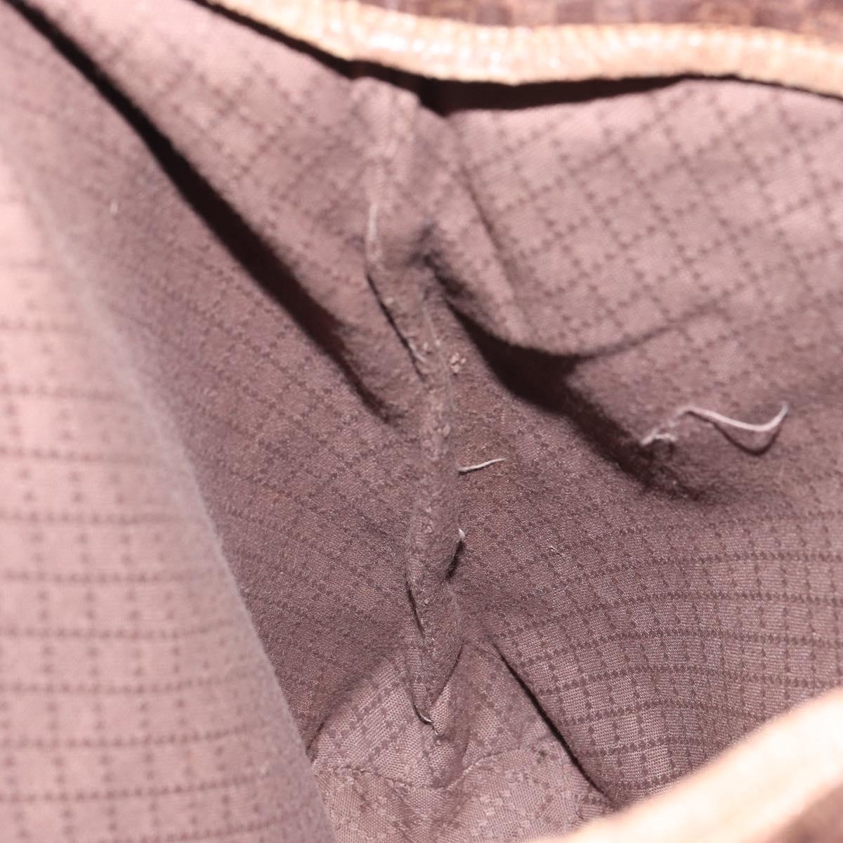 GUCCI Tote Bag Suede Brown Gold 98 29 002 4987 Auth 162191