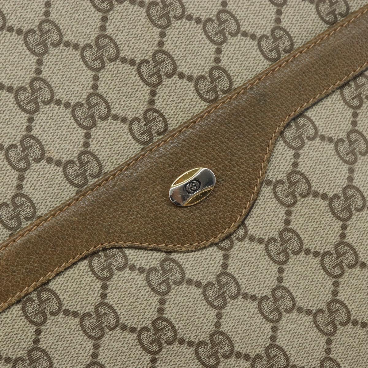 GUCCI GG Supreme Web Sherry Line Tote Bag PVC Beige 39 02 003 Auth 162194