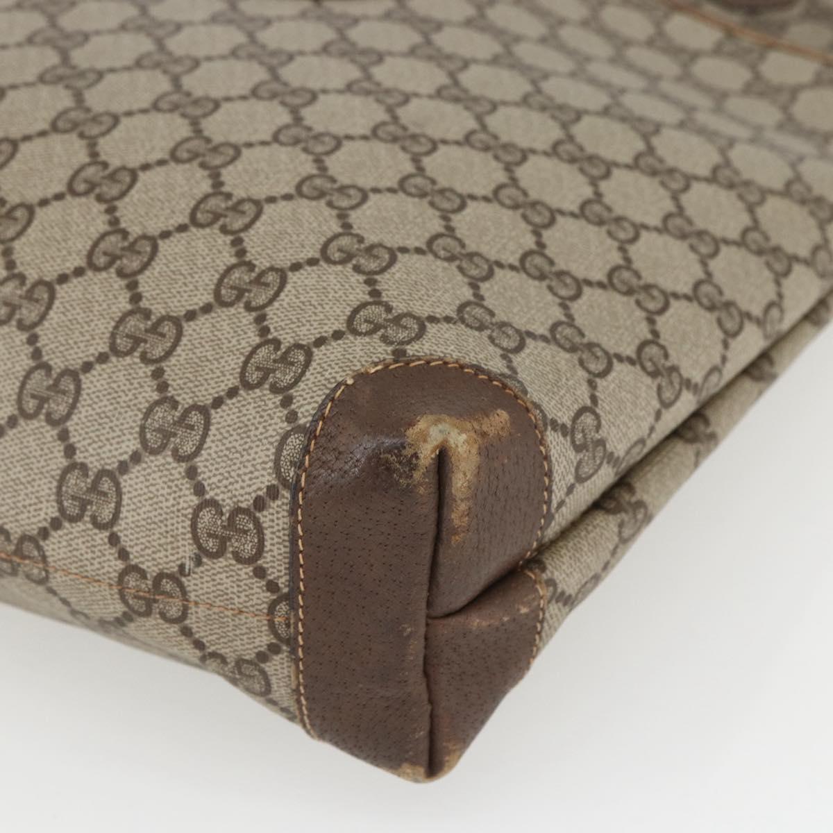 GUCCI GG Supreme Tote Bag PVC Beige 002 39 0054 Auth 162196