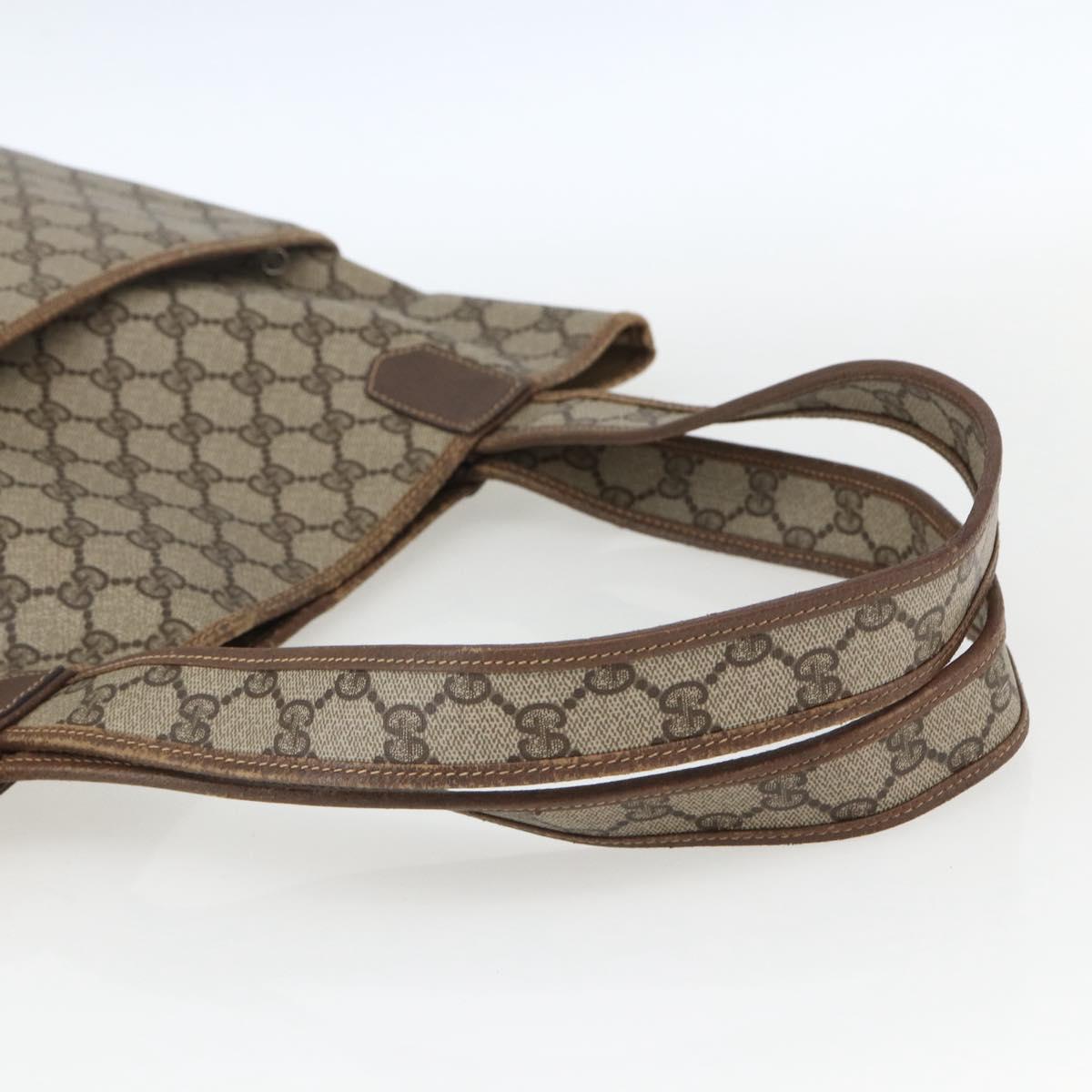 GUCCI GG Supreme Tote Bag PVC Beige 002 39 0054 Auth 162196