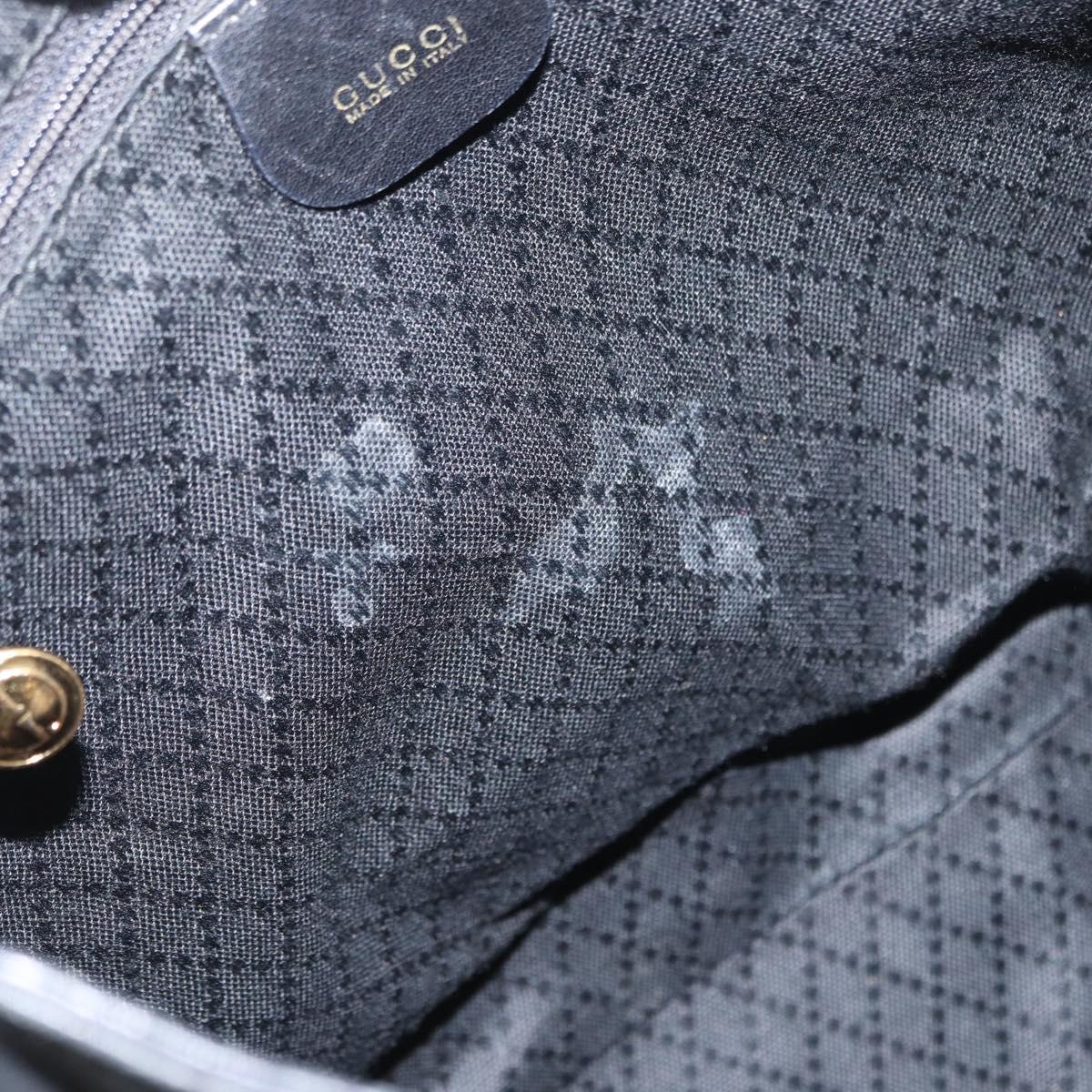 GUCCI Bamboo Backpack Leather Black Gold 003 2058 0016 Auth 162199