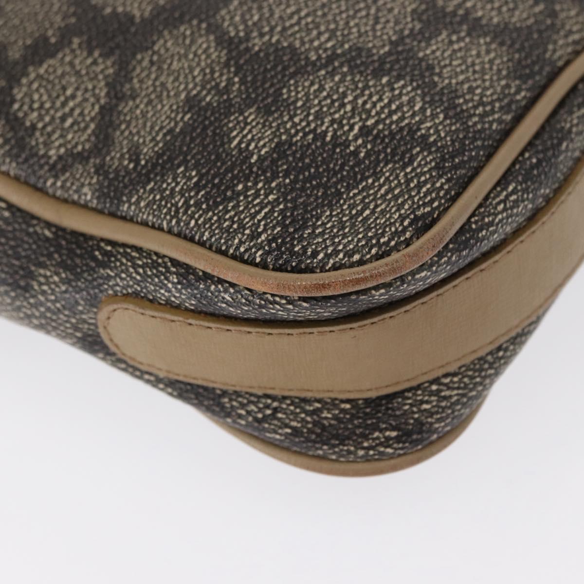 SAINT LAURENT Clutch Bag PVC Leather Beige Gray Auth 162203