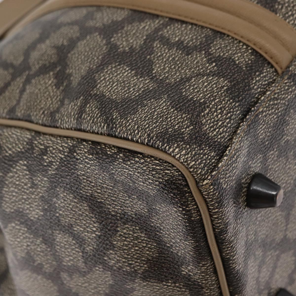 SAINT LAURENT Hand Bag PVC Leather Beige Gray Auth 162205