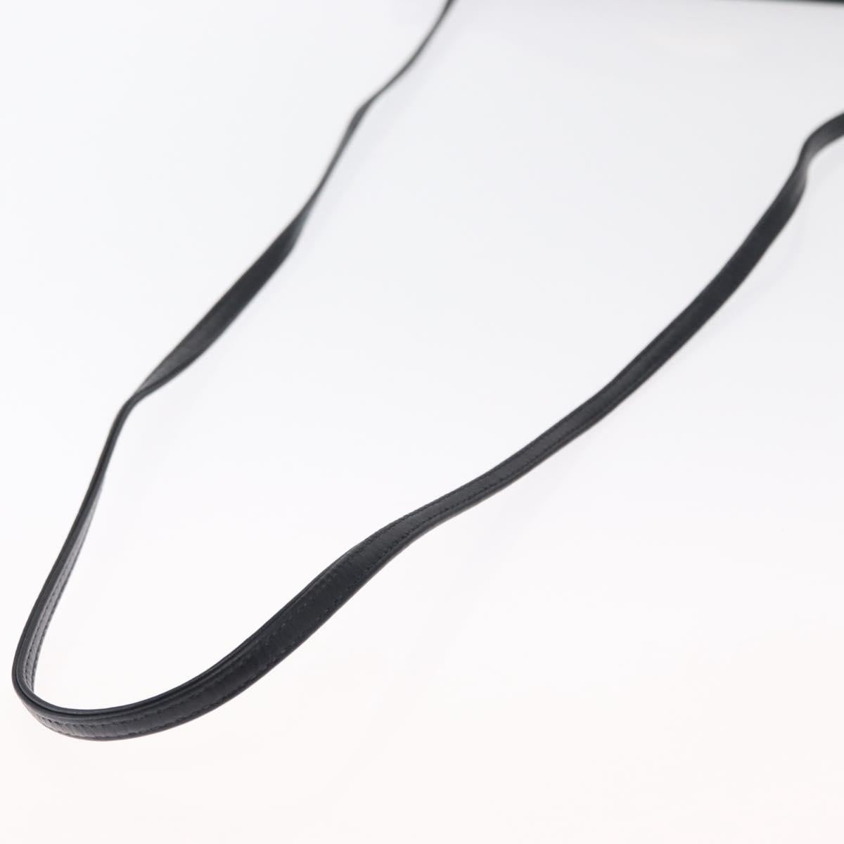 Salvatore Ferragamo Vala Shoulder Bag Leather Navy Gold Auth 162207