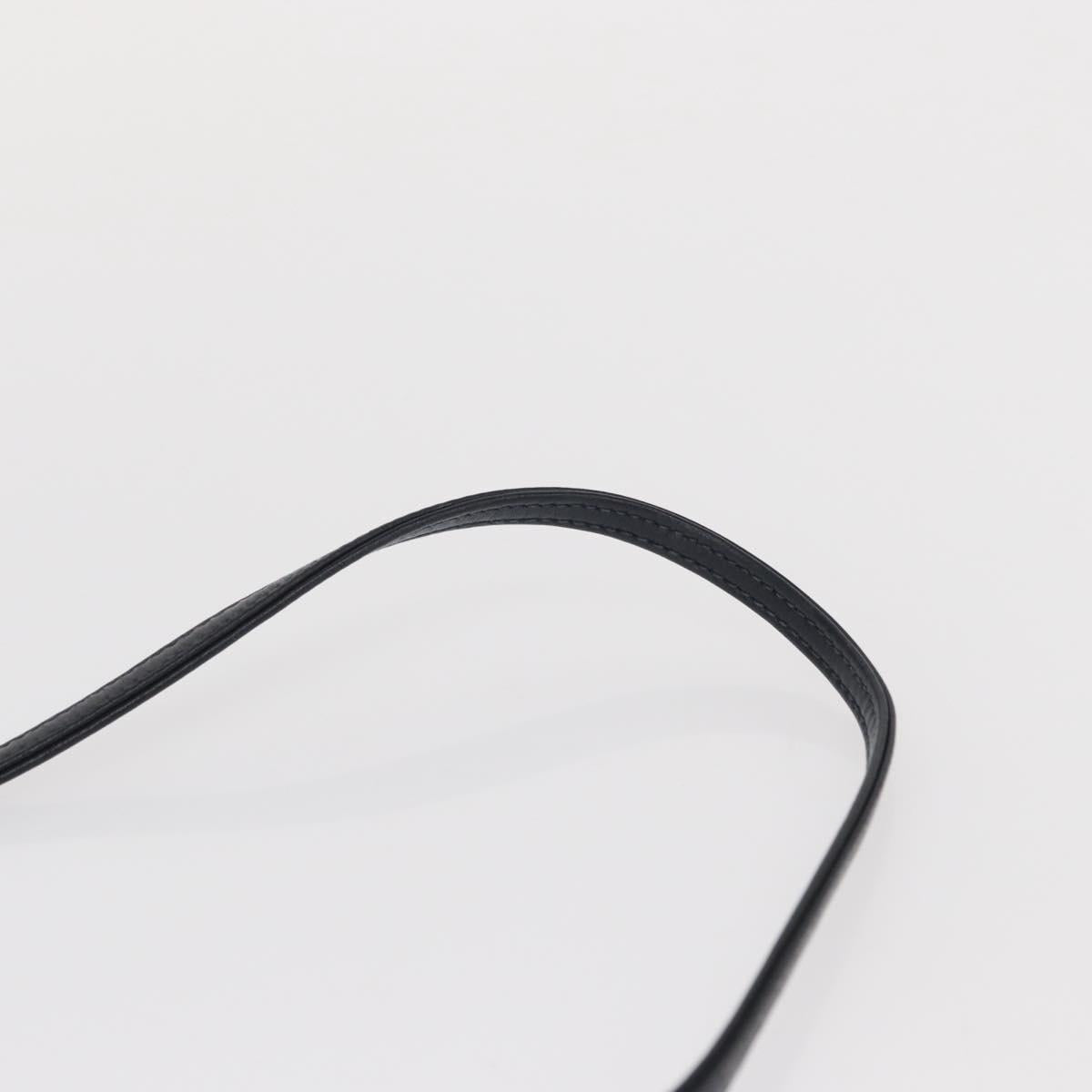 Salvatore Ferragamo Vala Shoulder Bag Leather Navy Gold Auth 162207