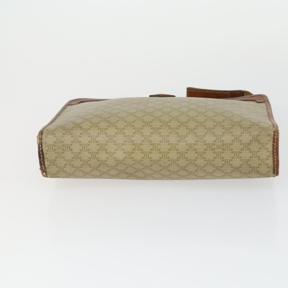 CELINE Macadam Canvas Bag PVC Leather 3 Set Black Beige Auth 162215