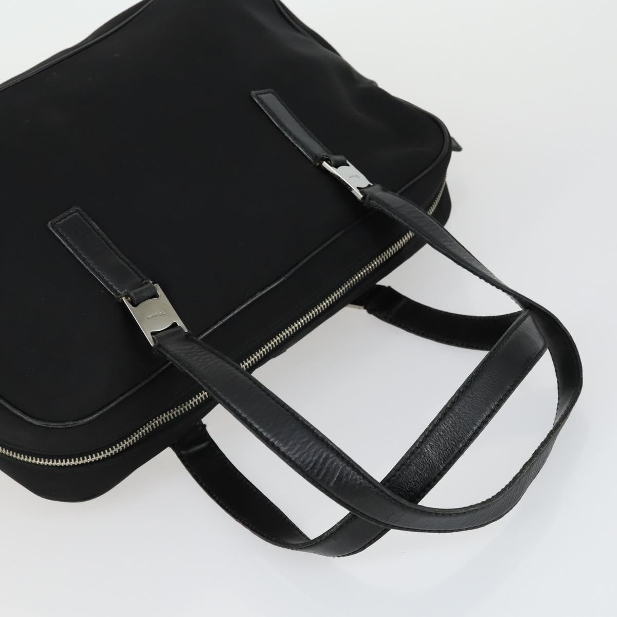 Salvatore Ferragamo Gancini Bag Leather Canvas 3 Set Black Auth 162217