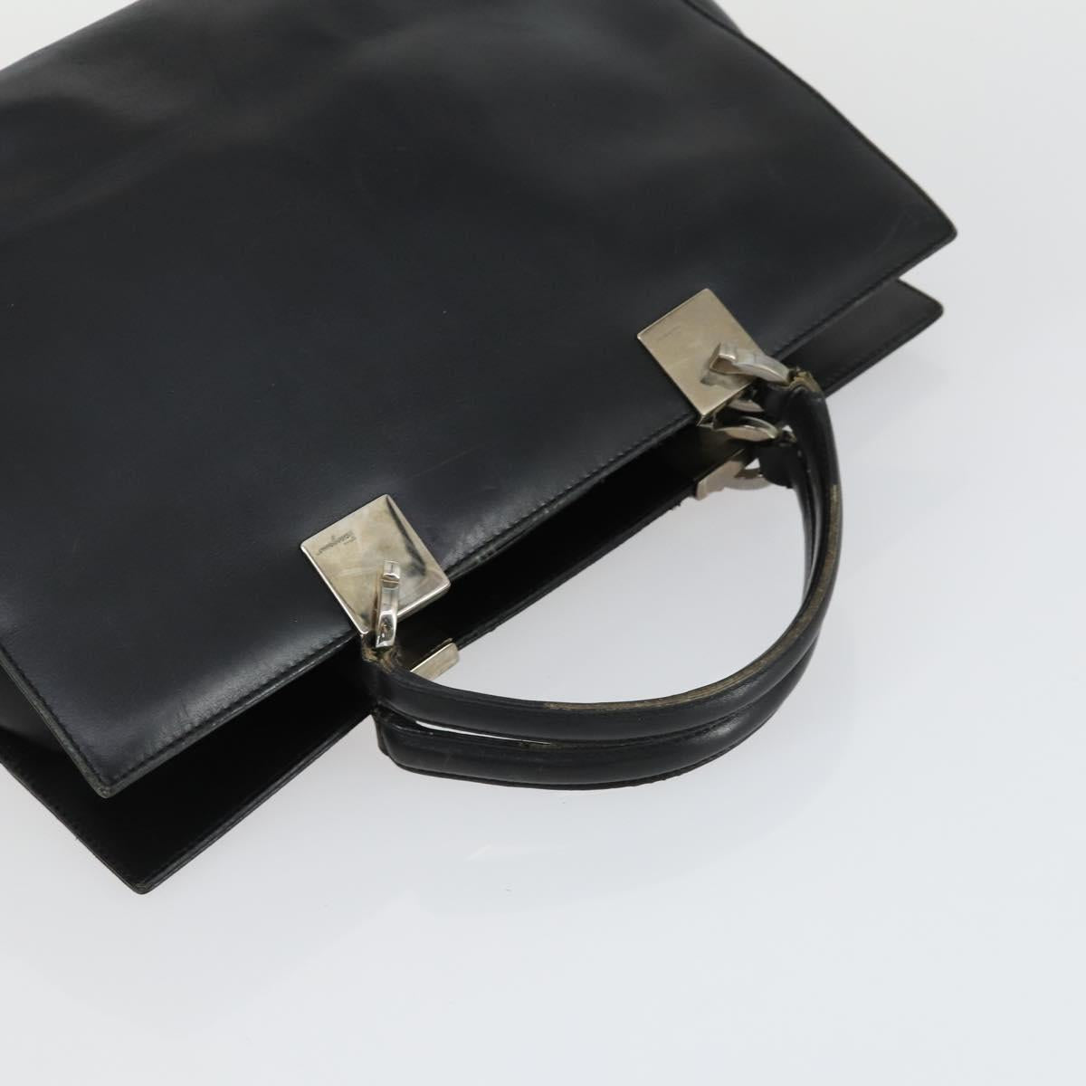 Salvatore Ferragamo Gancini Bag Leather Canvas 3 Set Black Auth 162217