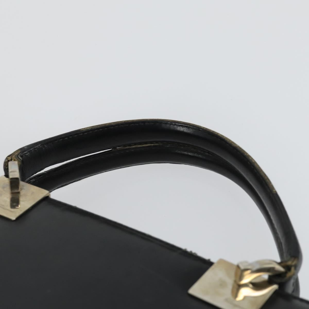 Salvatore Ferragamo Gancini Bag Leather Canvas 3 Set Black Auth 162217