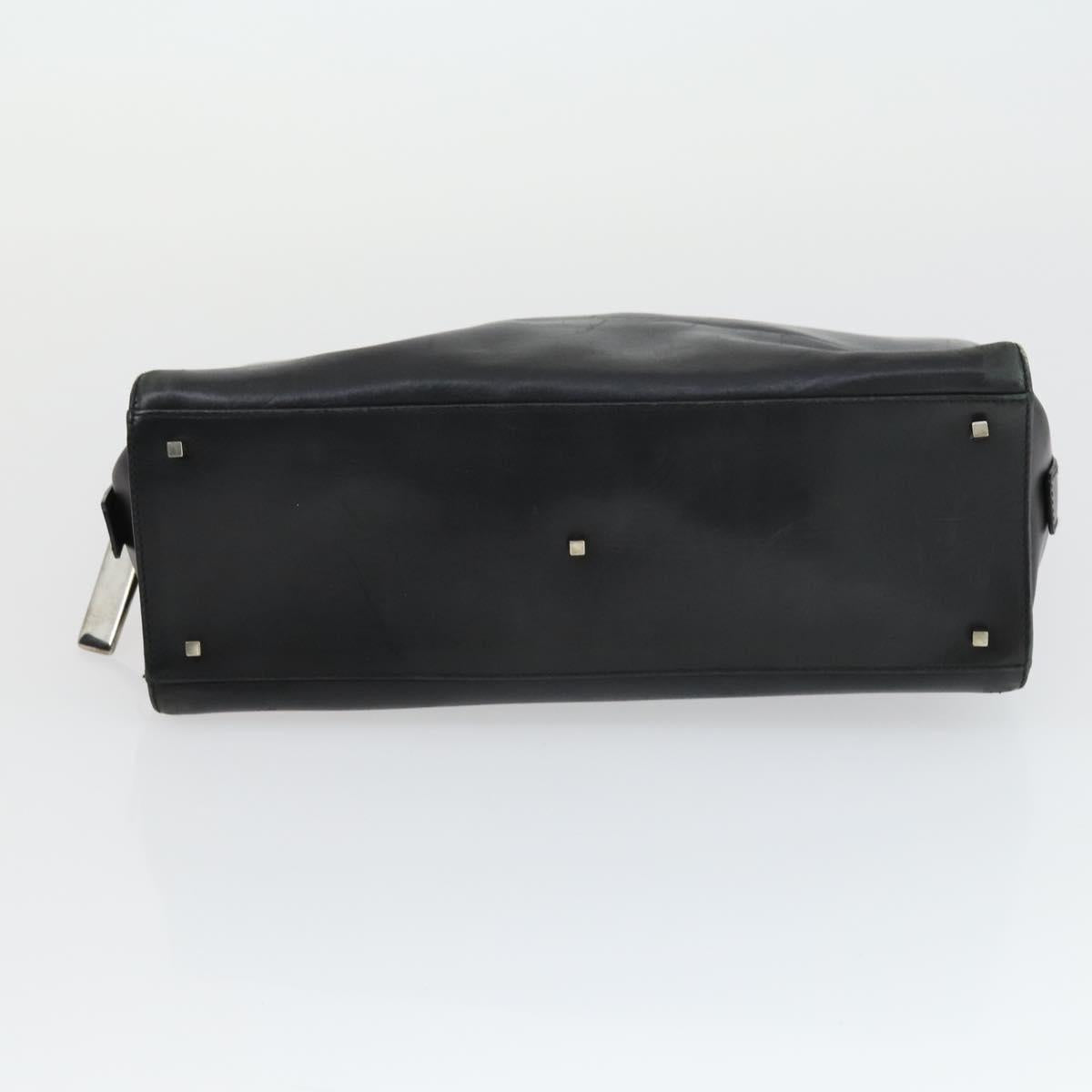 Salvatore Ferragamo Gancini Bag Leather Canvas 3 Set Black Auth 162217