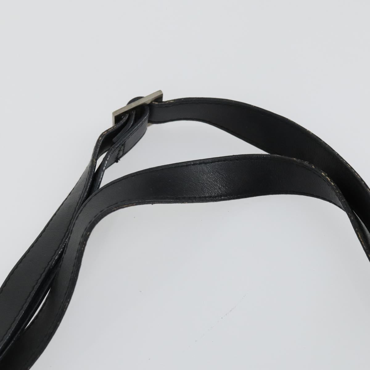 Salvatore Ferragamo Gancini Bag Leather Canvas 3 Set Black Auth 162217