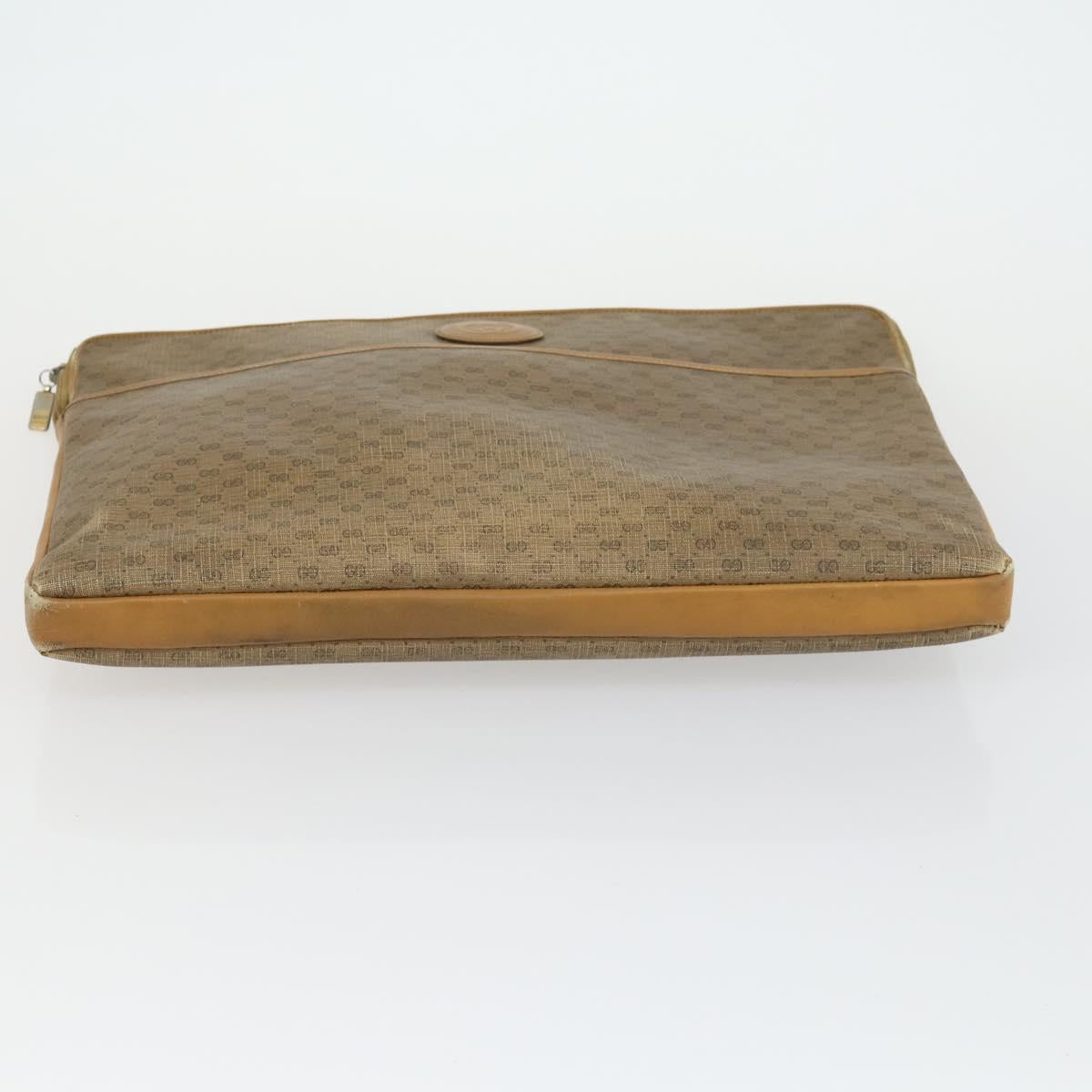 GUCCI GG Canvas Micro GG Supreme Bag Canvas PVC Suede 3 Set Beige Auth 162218