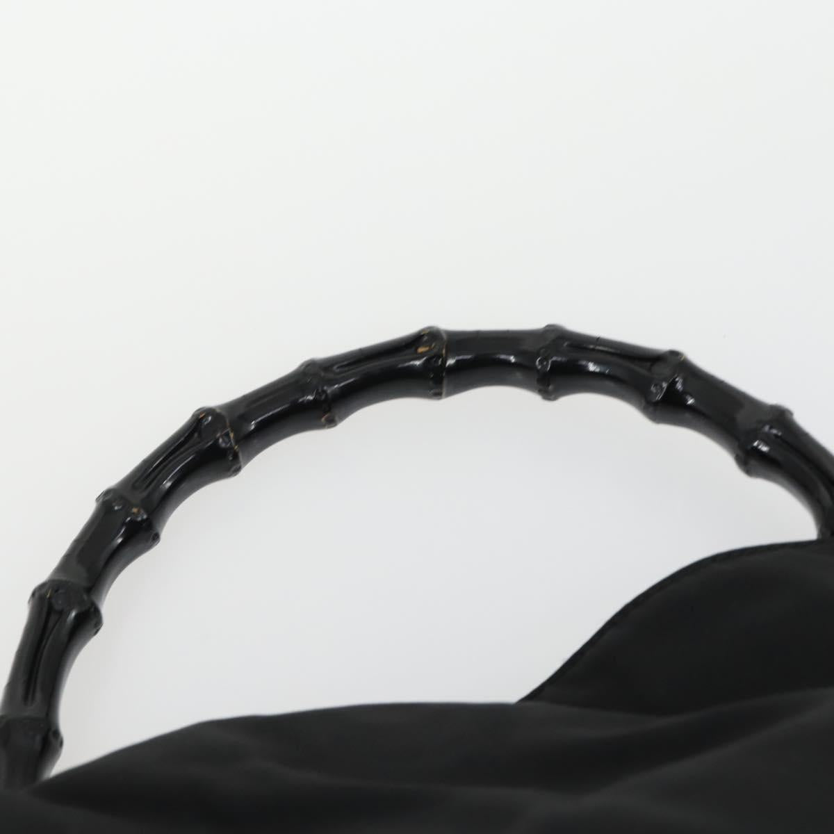 GUCCI Bamboo Shoulder Bag Leather Canvas Suede 3 Set Black Brown Auth 162219