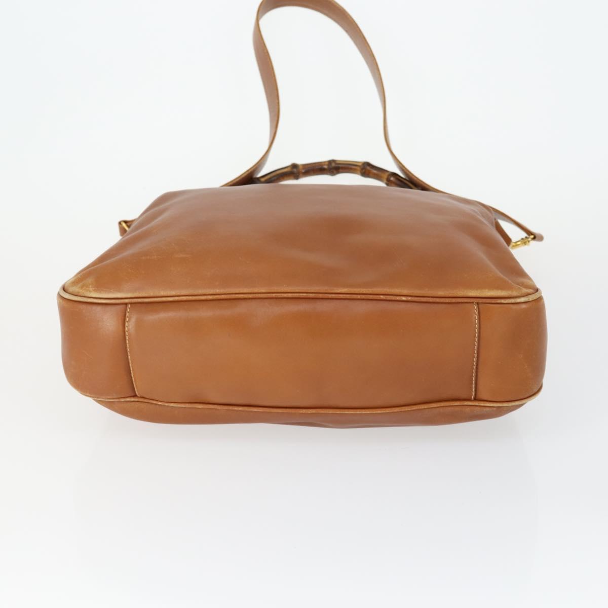 GUCCI Bamboo Shoulder Bag Leather Canvas Suede 3 Set Black Brown Auth 162219