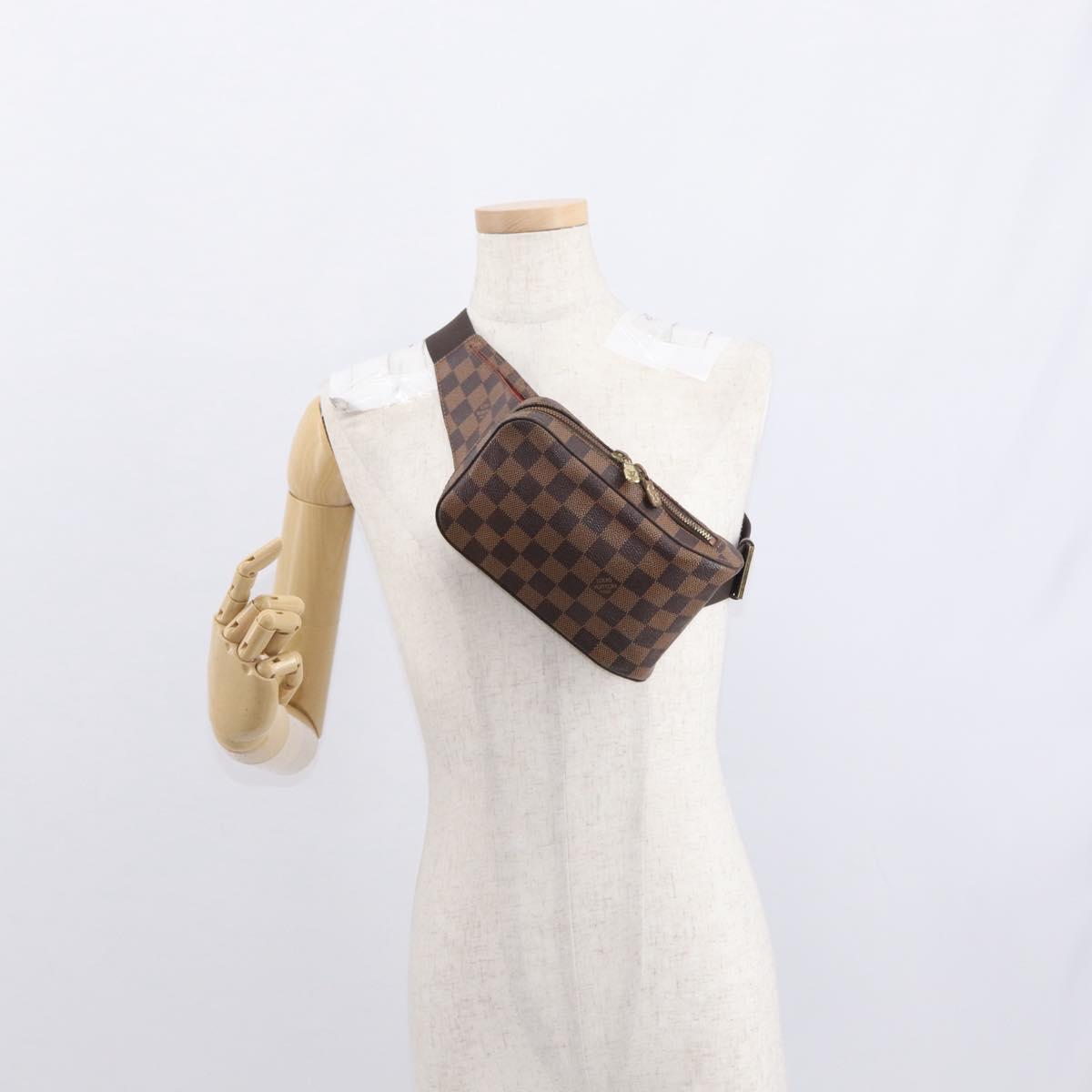 LOUIS VUITTON Damier Ebene Geronimos Shoulder Bag N51994 LV Auth 162244