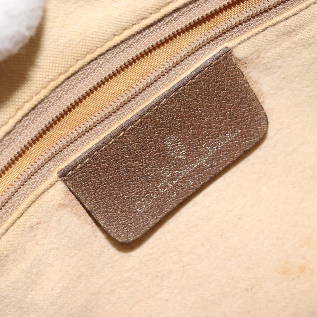 GUCCI GG Supreme Web Sherry Line Hand Bag PVC Beige 116 02 006 Auth 162248