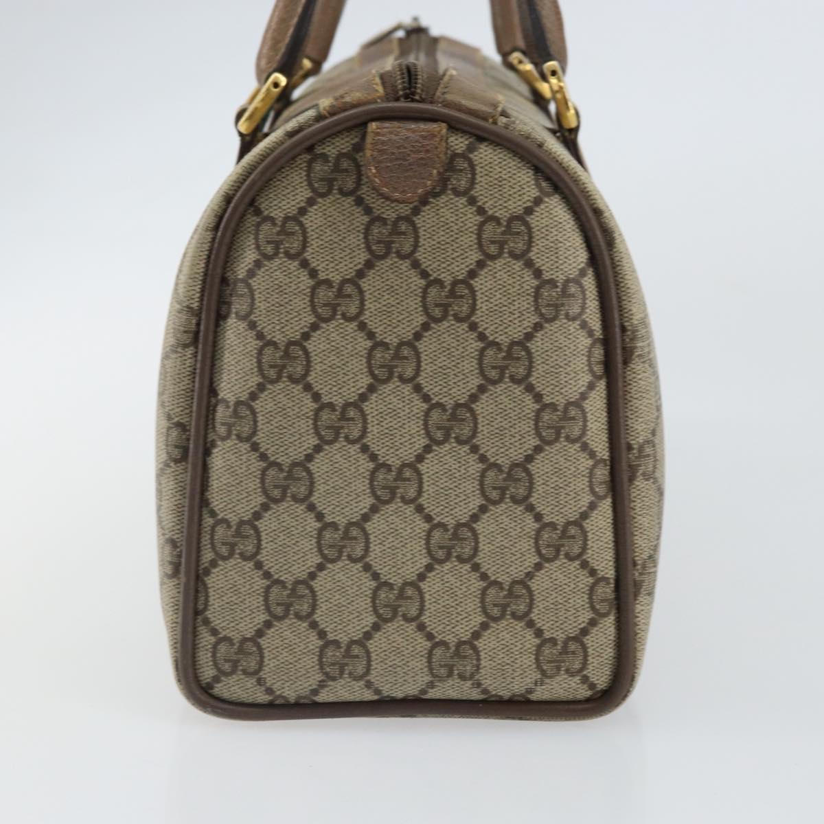 GUCCI GG Supreme Web Sherry Line Hand Bag PVC Beige 116 02 006 Auth 162248