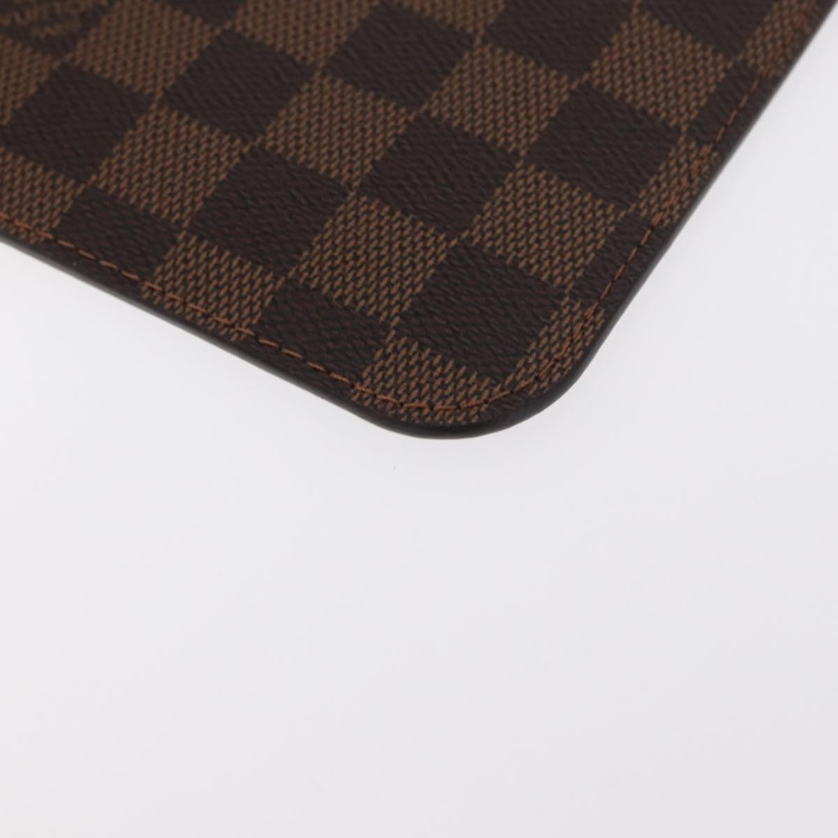 LOUIS VUITTON Damier Ebene Neverfull PM Pouch LV Auth 162258