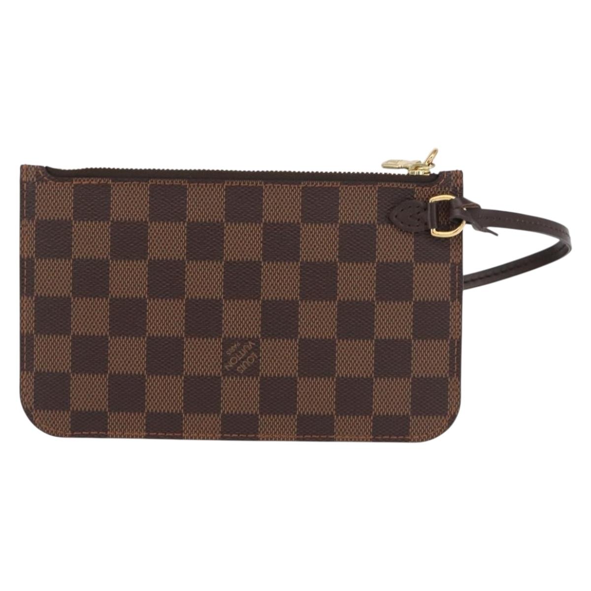 LOUIS VUITTON Damier Ebene Neverfull PM Pouch LV Auth 162258